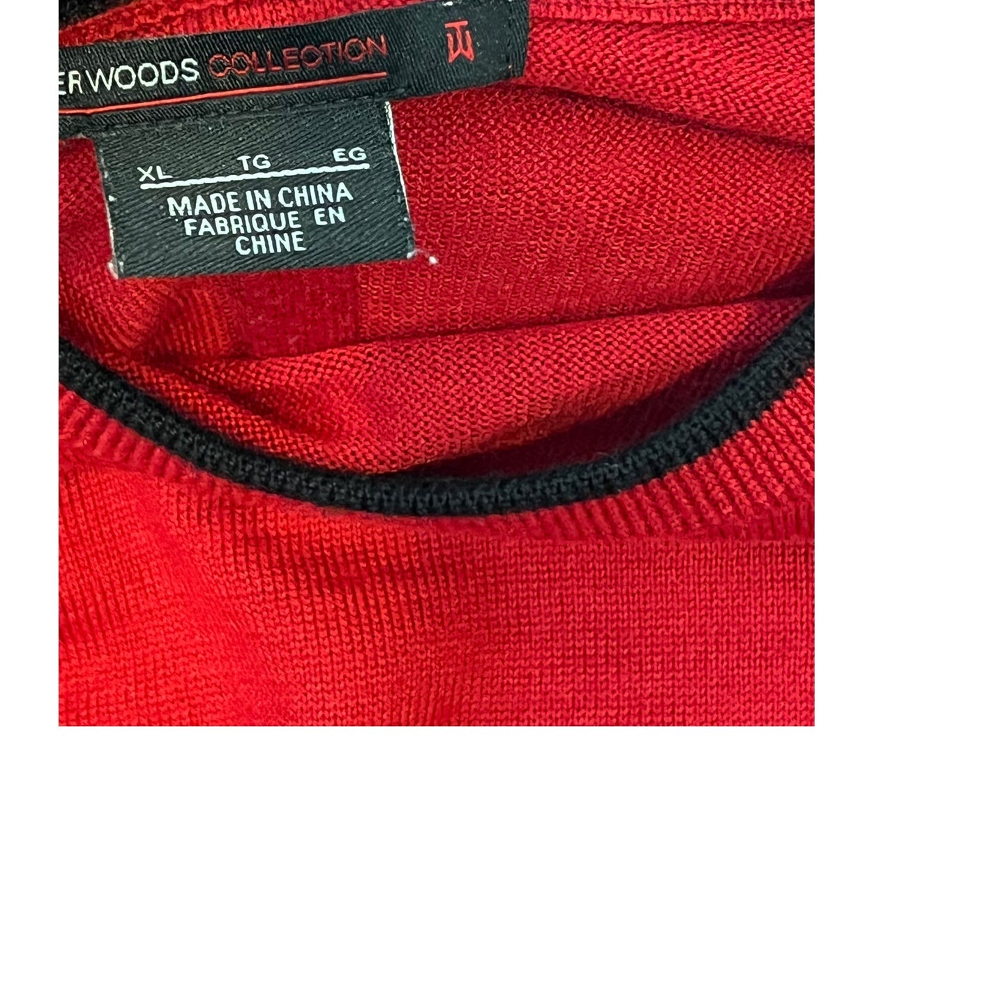 Nike Tiger Woods Collection Pull ras du cou rouge homme XL