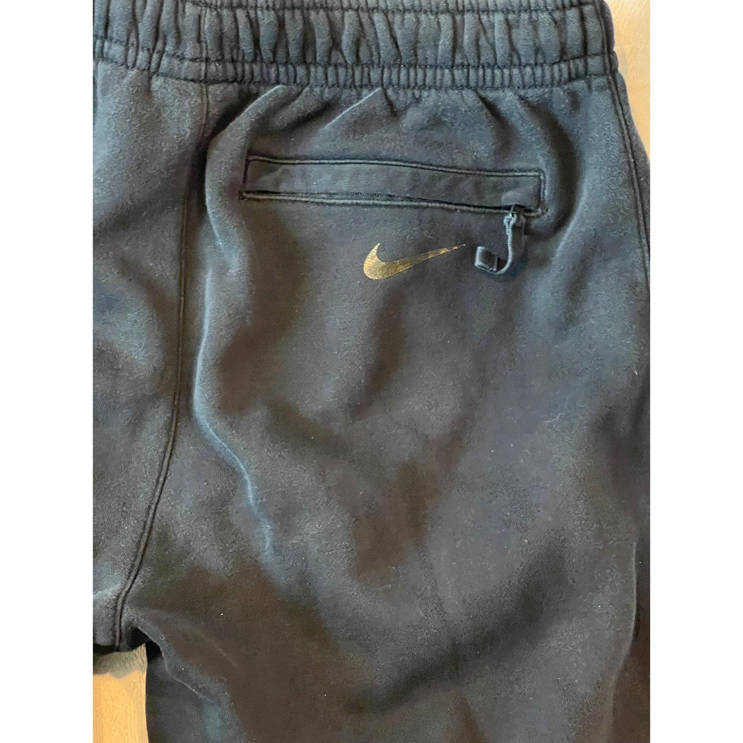 Nike 100% Gold Black Cuffed Leg Sweatpants Joggers Mens M