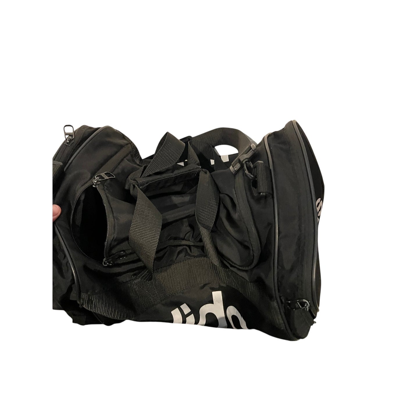 Adidas Defender Medium 20"x12"x10" Black White Duffel Bag