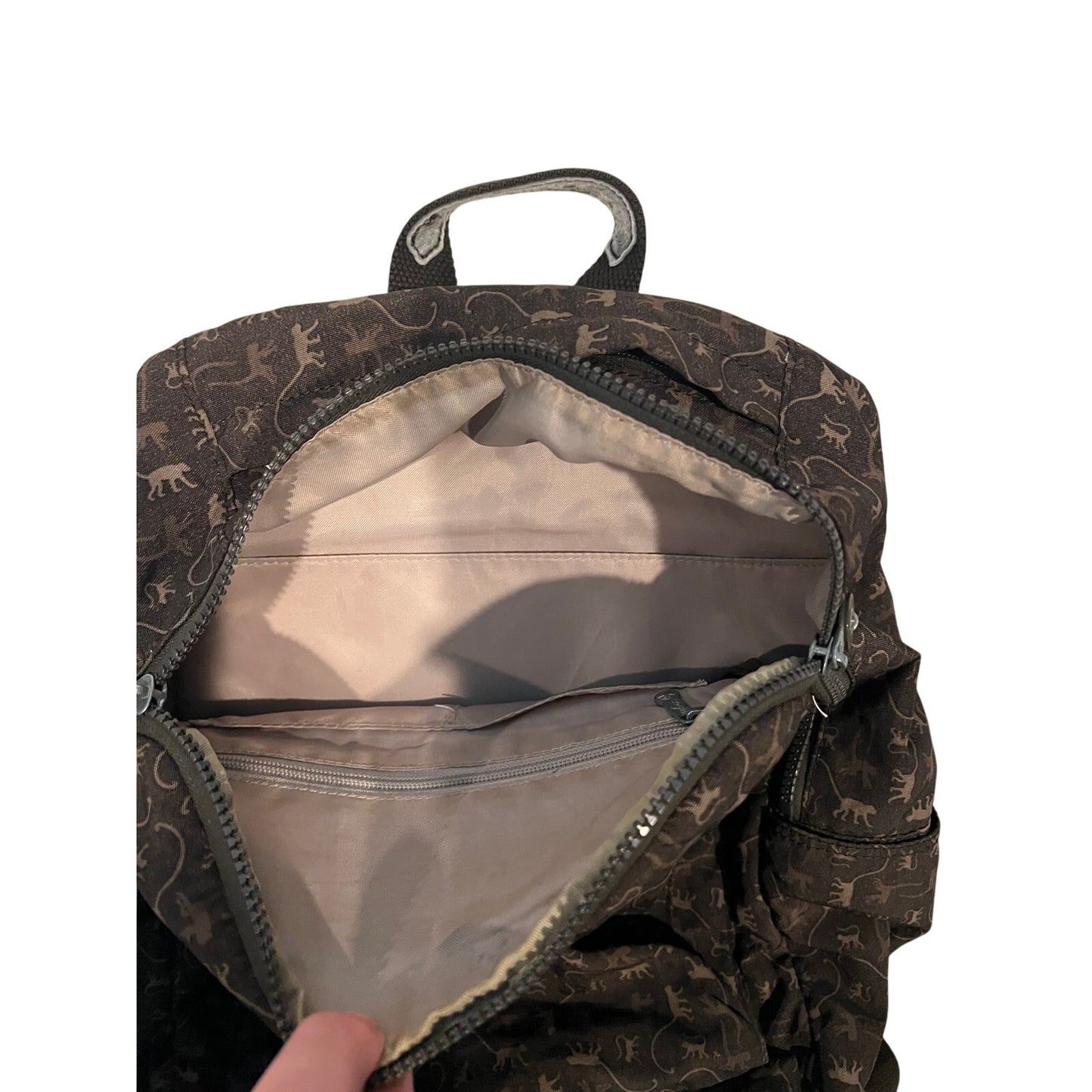 Kipling Beige Black Monkey Backpack