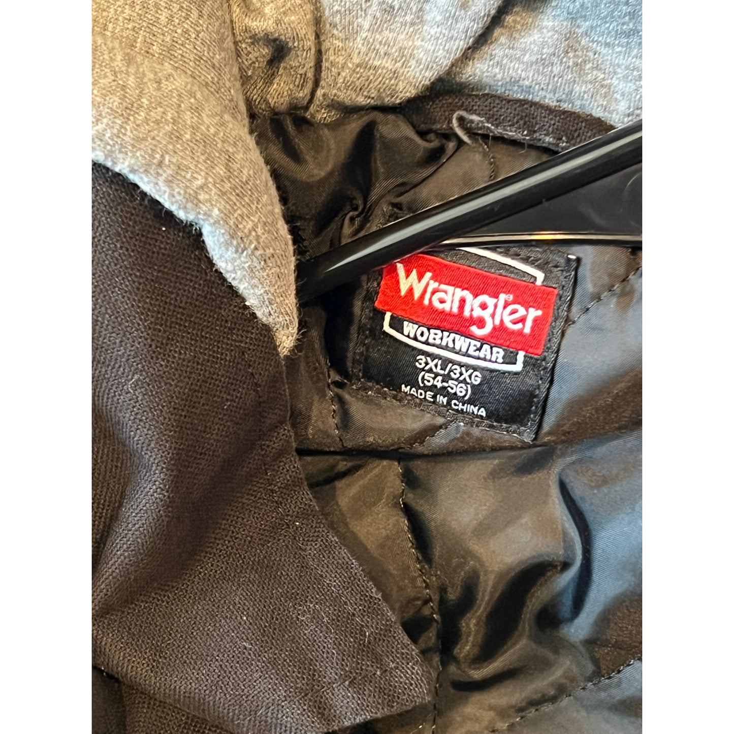Wrangler Workwear Denim Hooded Insulated Jacket Mens 3XL