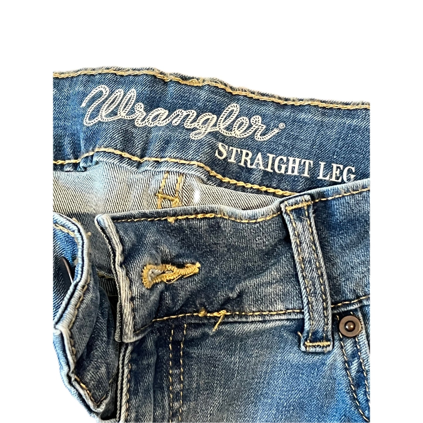 Wrangler Straight Leg Jeans Woman Size 3/4 32 Inseam