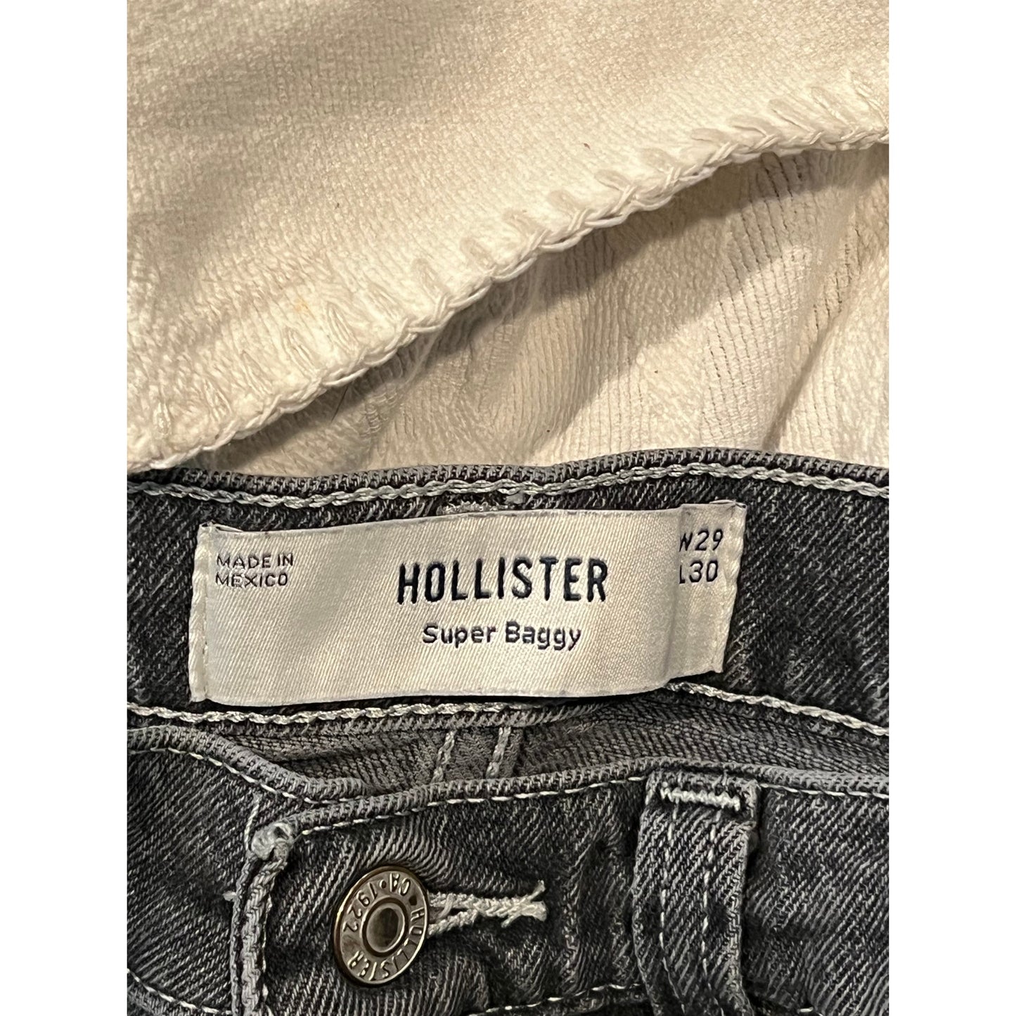Hollister Super Baggy Black Jeans 29x30