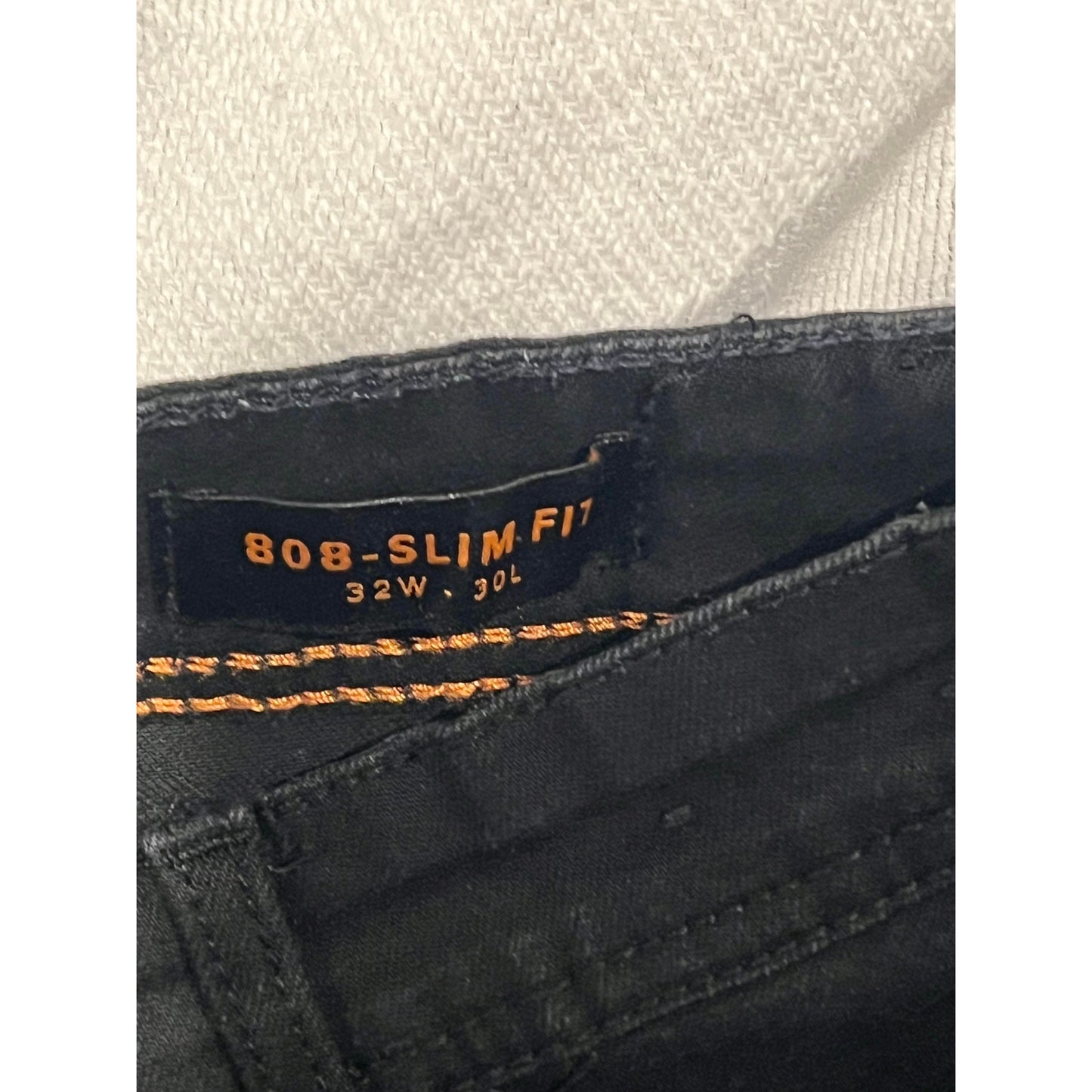 True Rebel 808 Slim Fit Black Jeans Mens 32x30