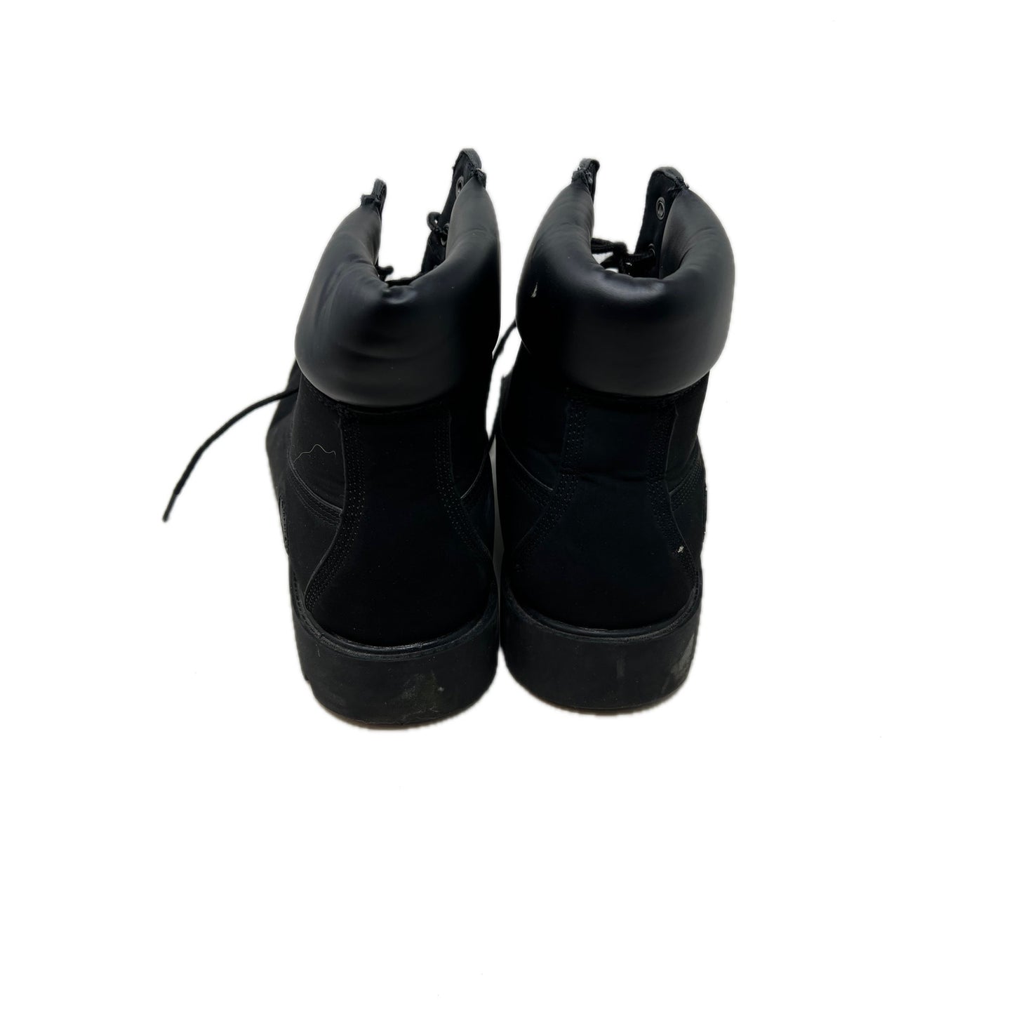 Bass Brushed Leather Combat Black Boots Mens 13