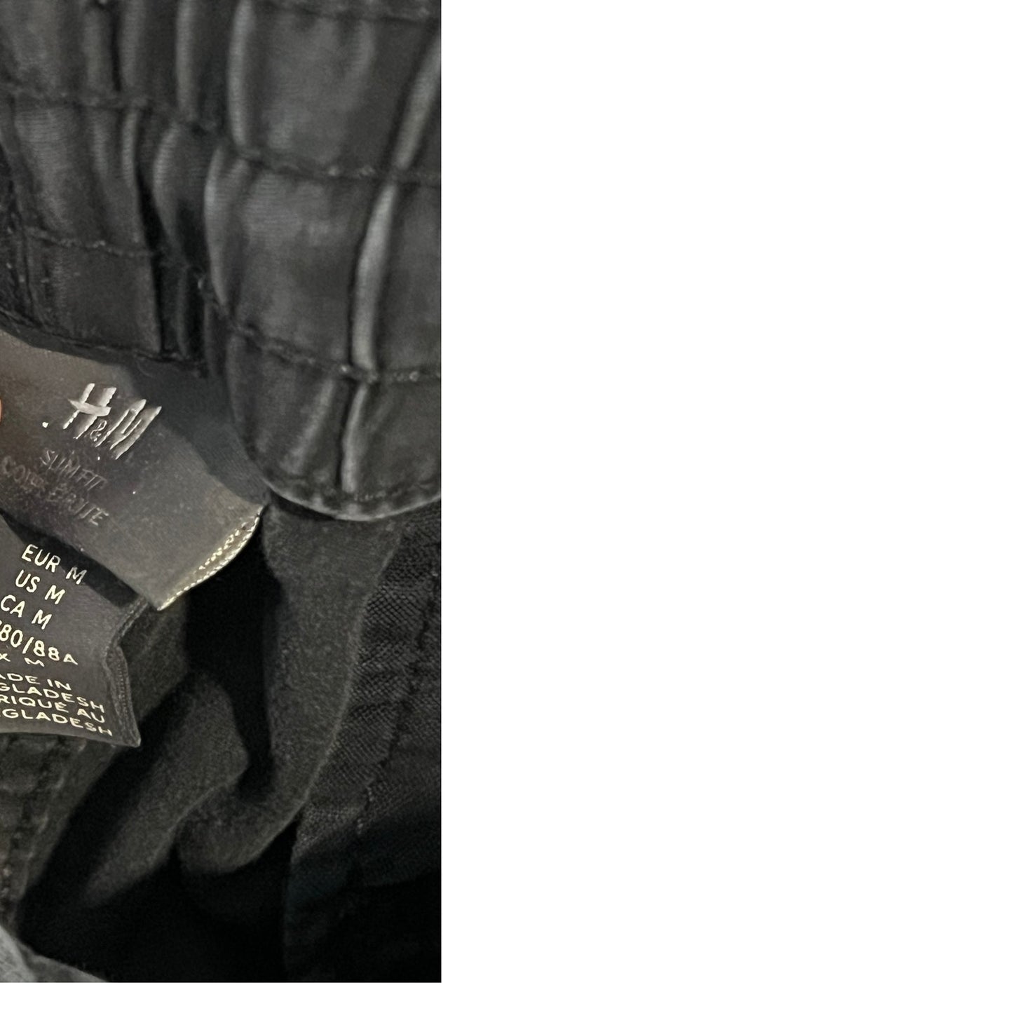 H&M Black Cargo Pants Mens Medium