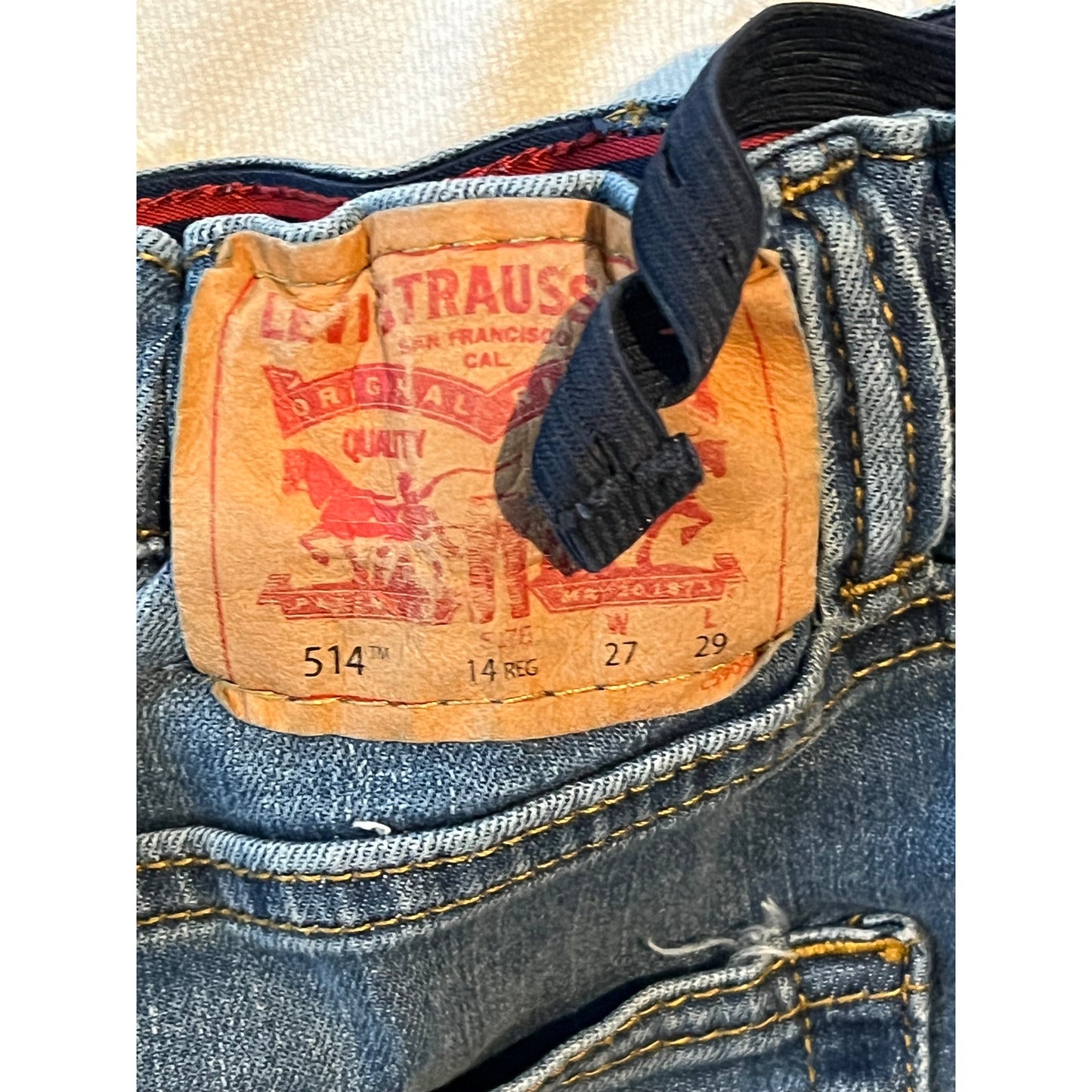 Levi's 514 Jean Droit Femme Bleu Taille 14R (27x29)