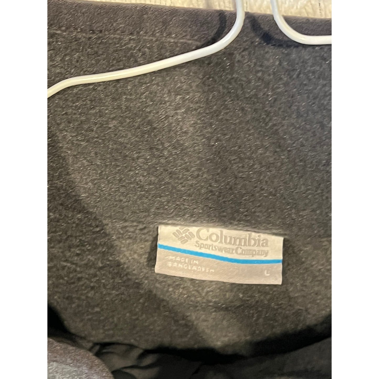 Columbia Black Khaki 1/4 Button Fleece Mens Size L
