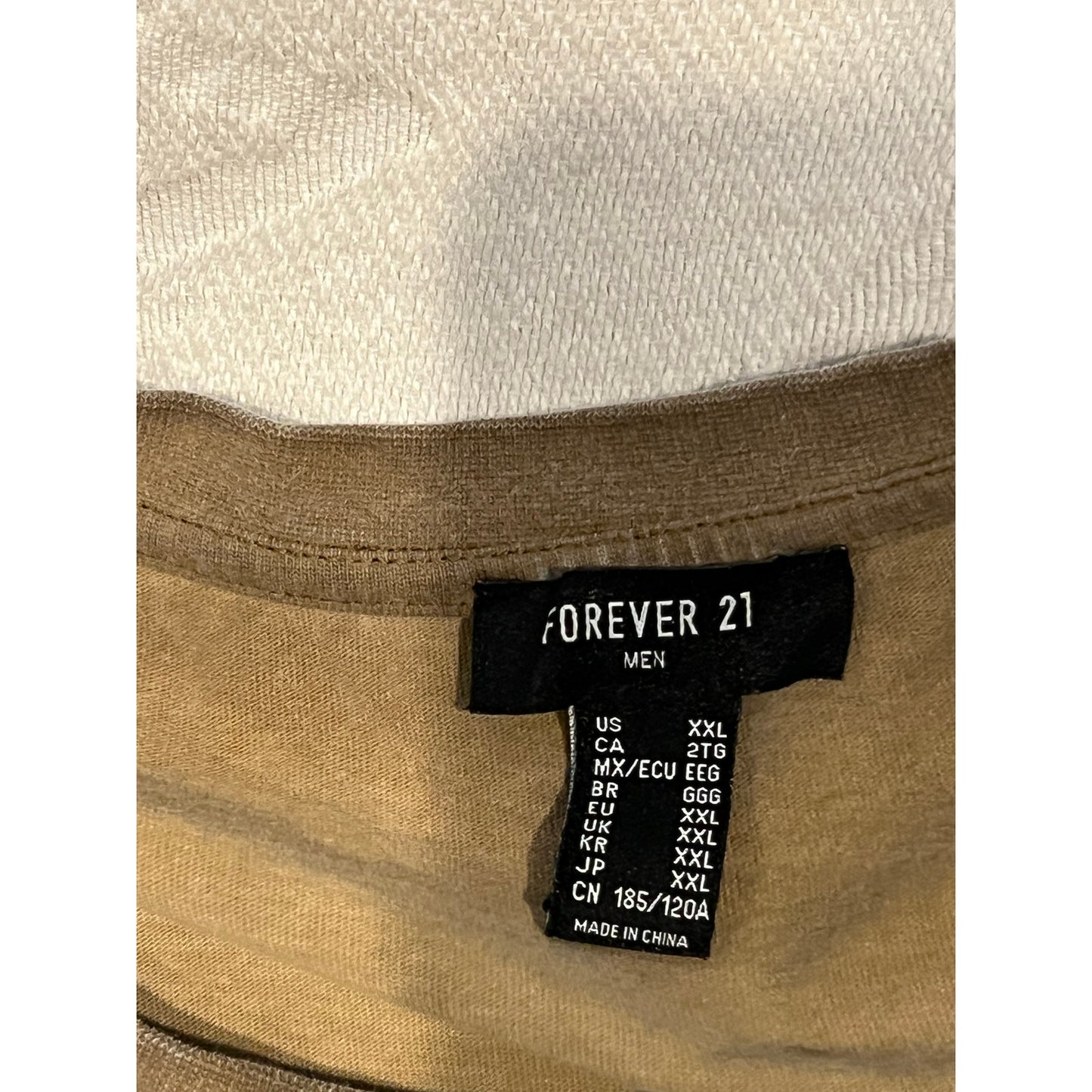 Forever 21 Men Brown/Tan T-Shirt Mens XXL