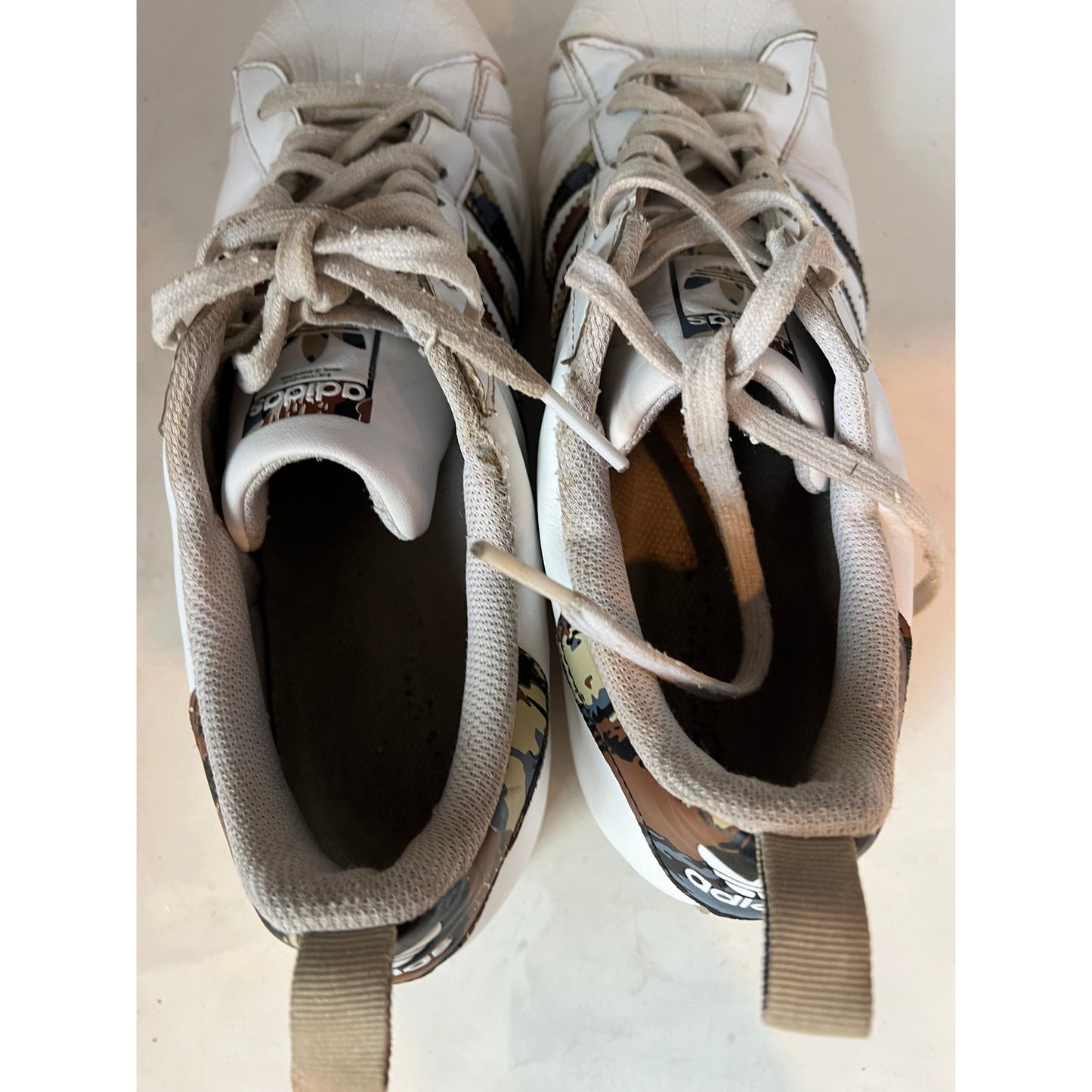 adidas Superstar White Savanna Camo Mens 11