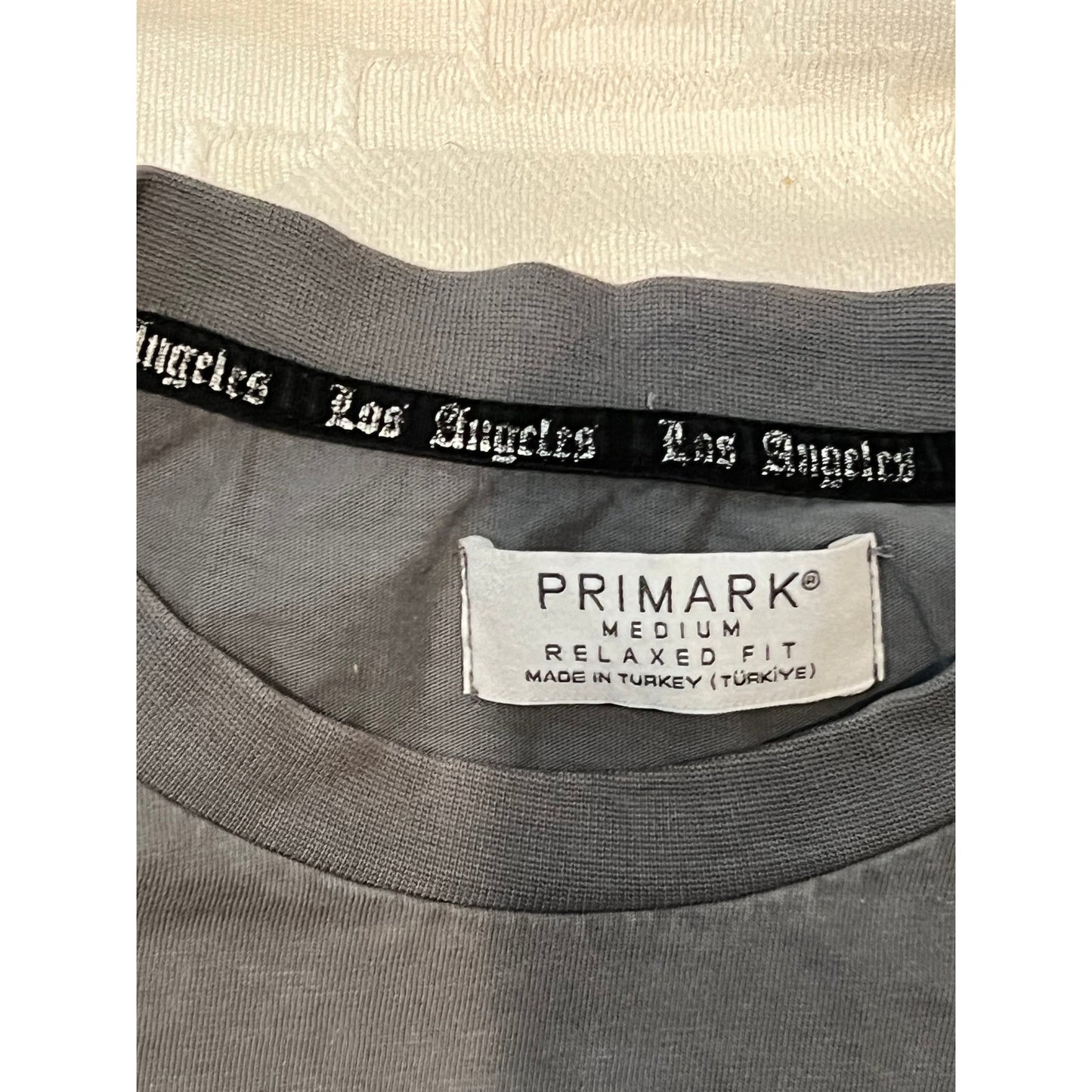 Primark Relaxed Fit Los Angeles Gray Tee Shirt Mens Med