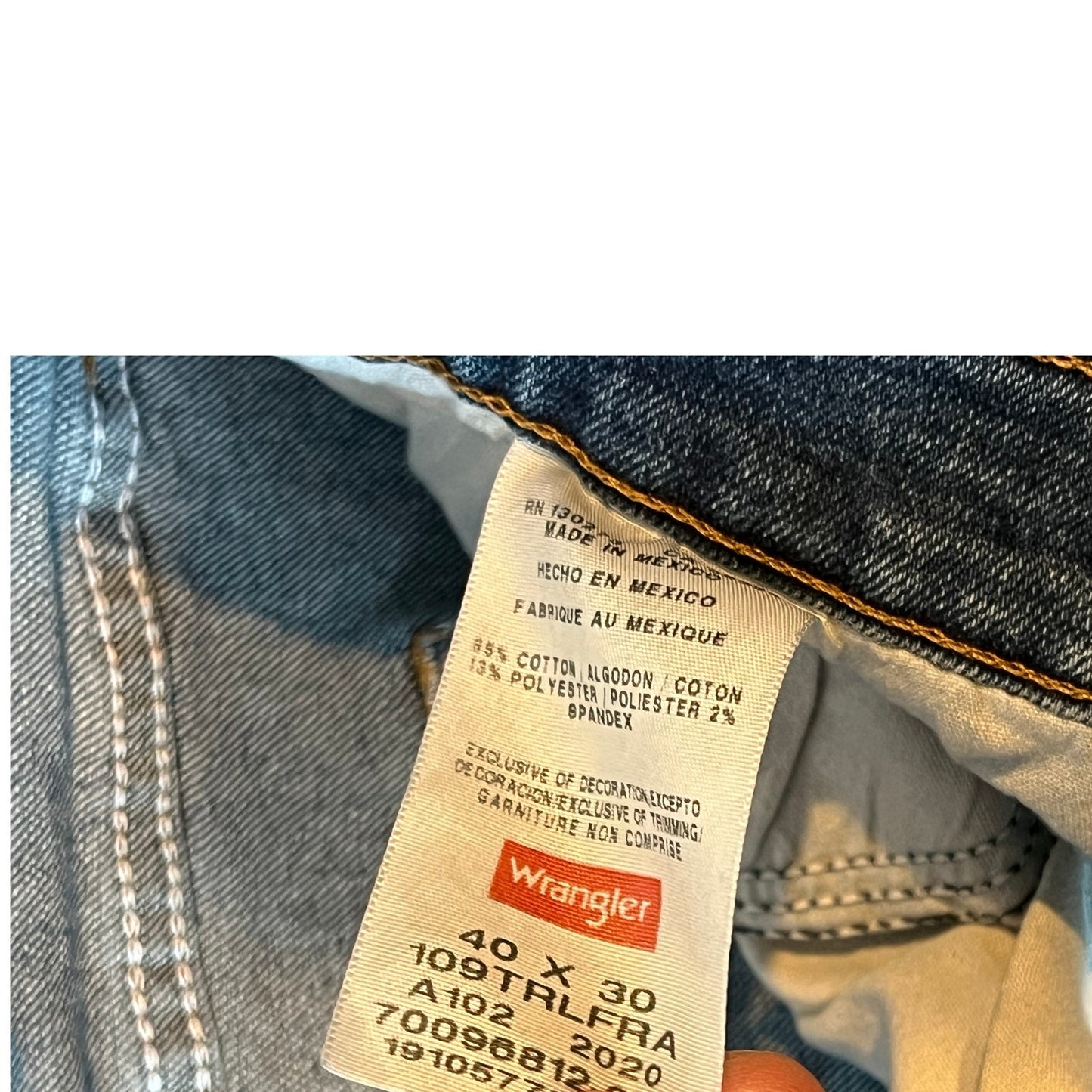 Wrangler Relaxed Fit Blue Jeans Mens 40x30