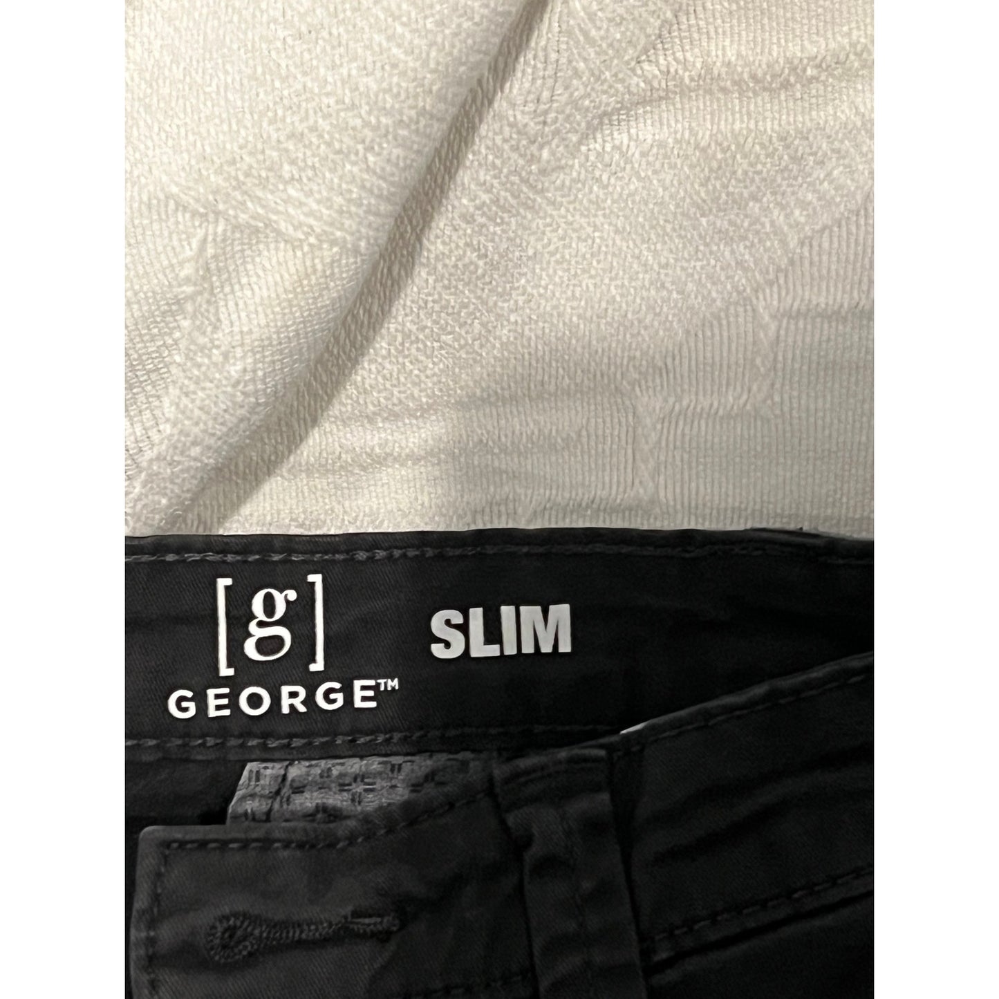 George Regular Slim Black Jeans Mens 28x30