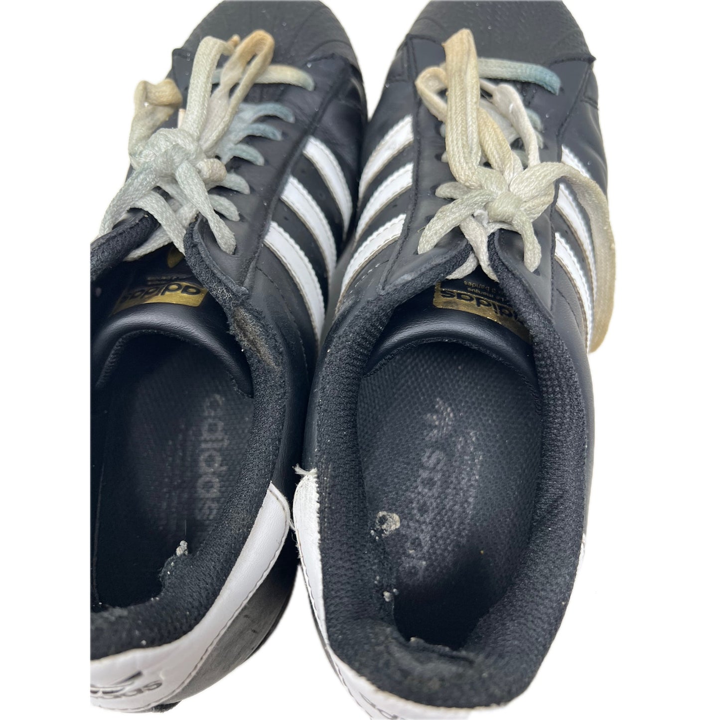adidas Superstar Core Black Cloud White Gold Mens 8.5