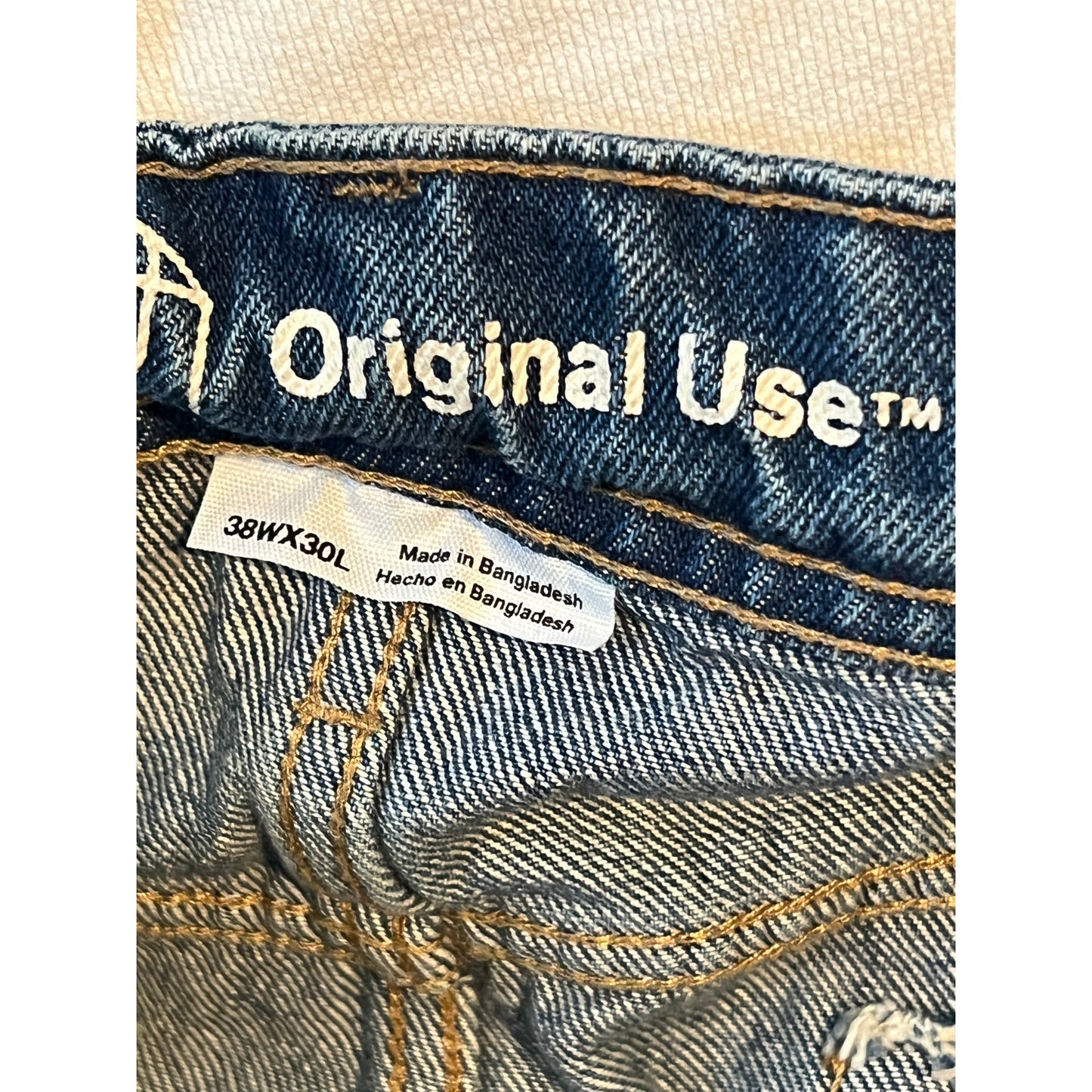 Original Use Loose Baggy Blue Jeans Mens 38x30