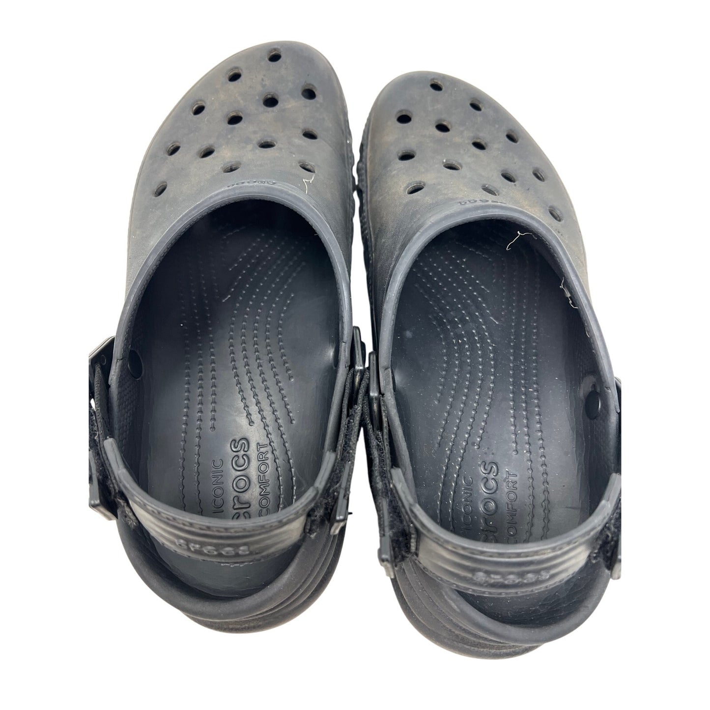 Crocs Charcoal Gray Clogs Mens 10 Womans 12