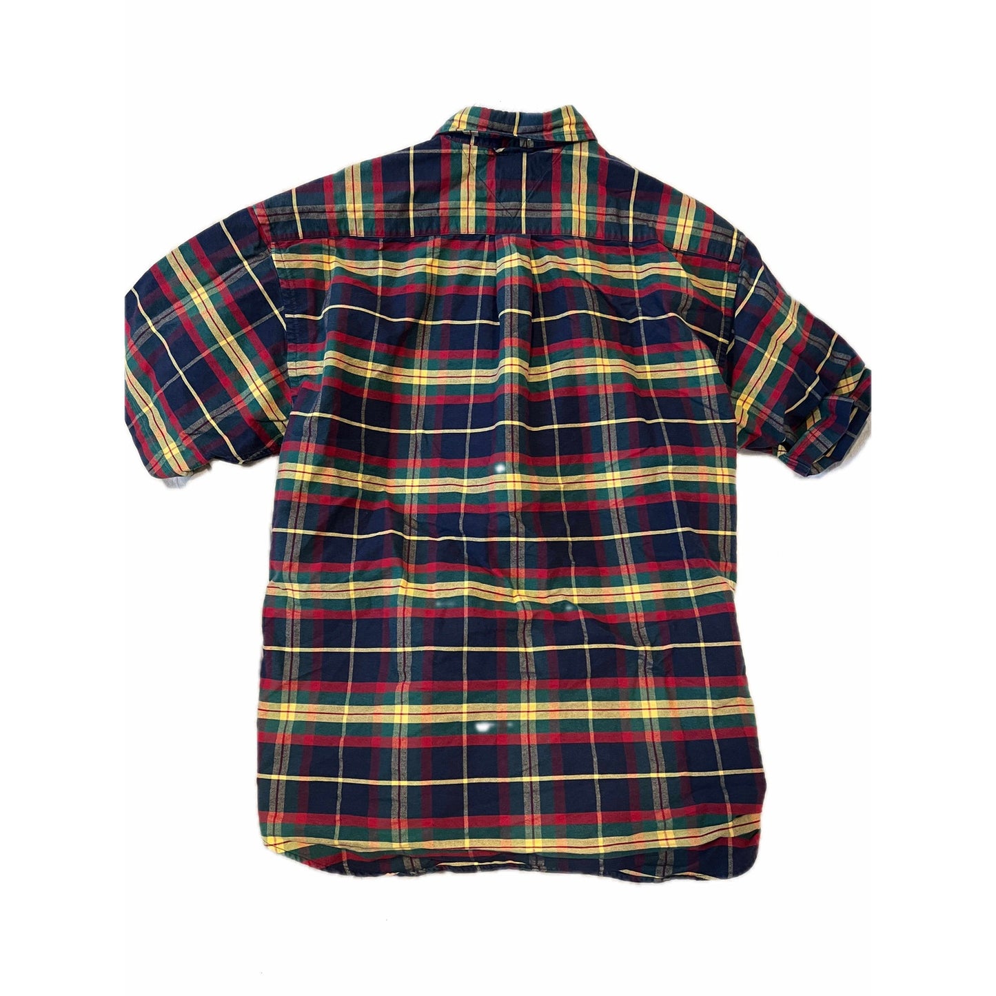 Tommy Hilfiger Checkered Short Sleeve Button Down Shirt Mens XL