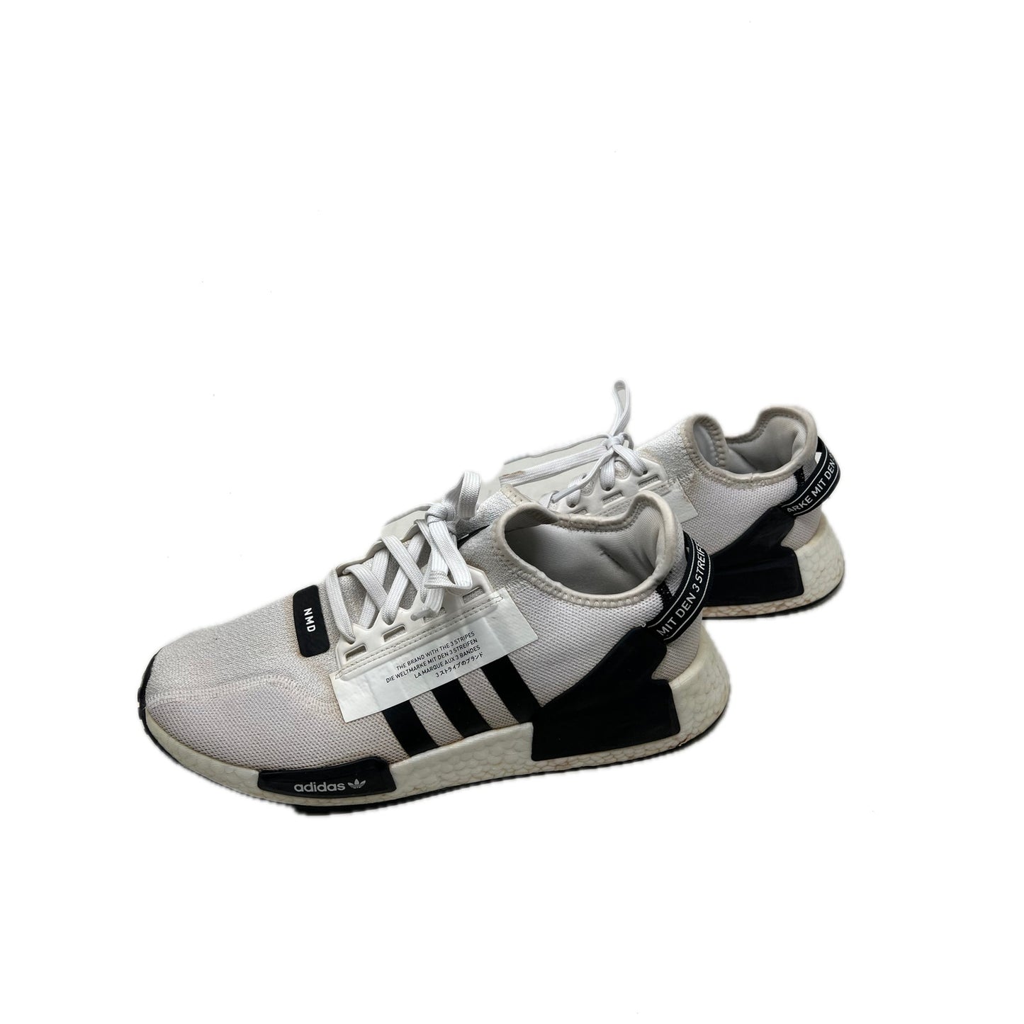 adidas NMD R1 V2 White Black Stripes Mens 10.5