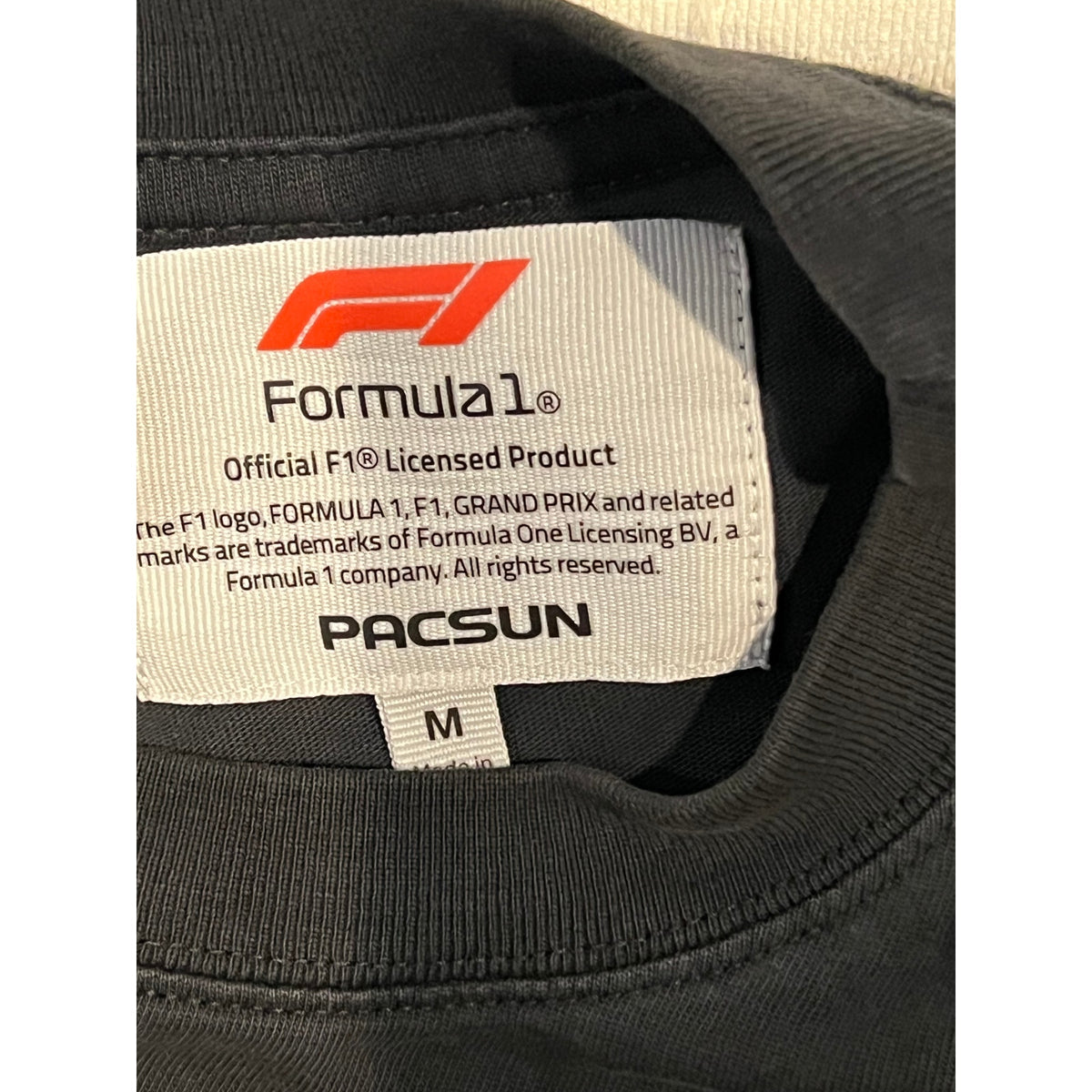 Pacsun Formula 1 Burnout T-Shirt Mens L