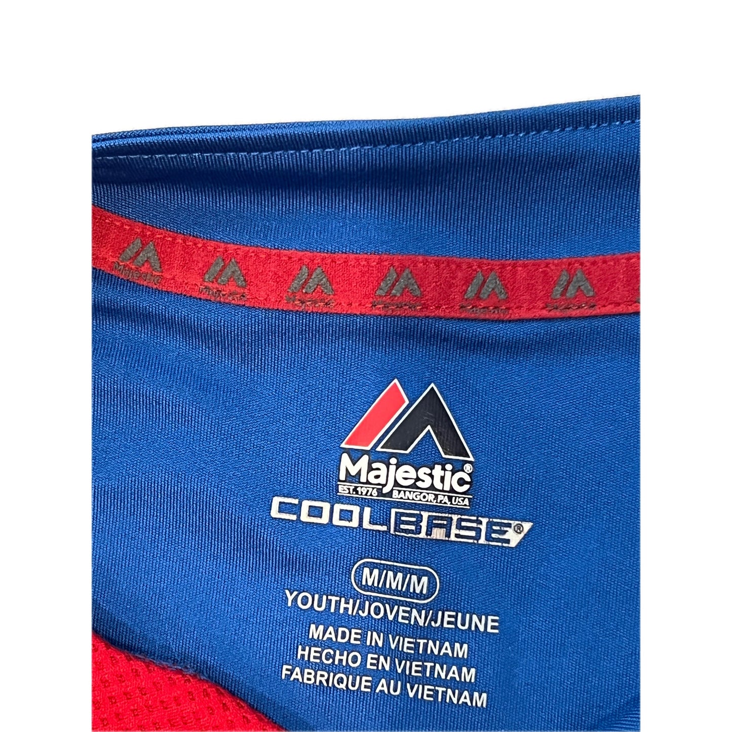 Maillot Majestic Cool Base #10 des Cubs de Chicago pour enfant, taille M
