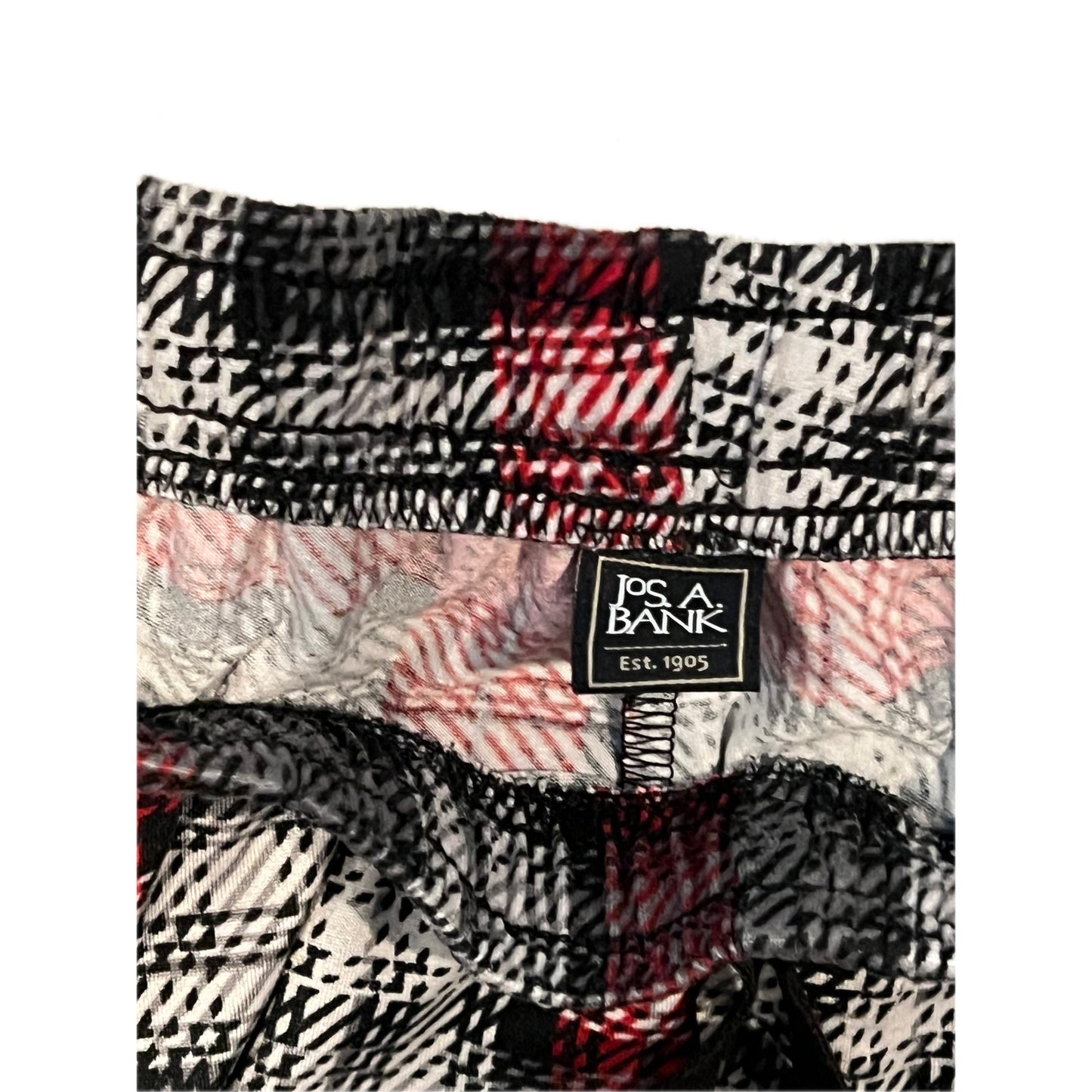 Jos A Bank Red Black Checkered Sleepwear Pants Mens Large