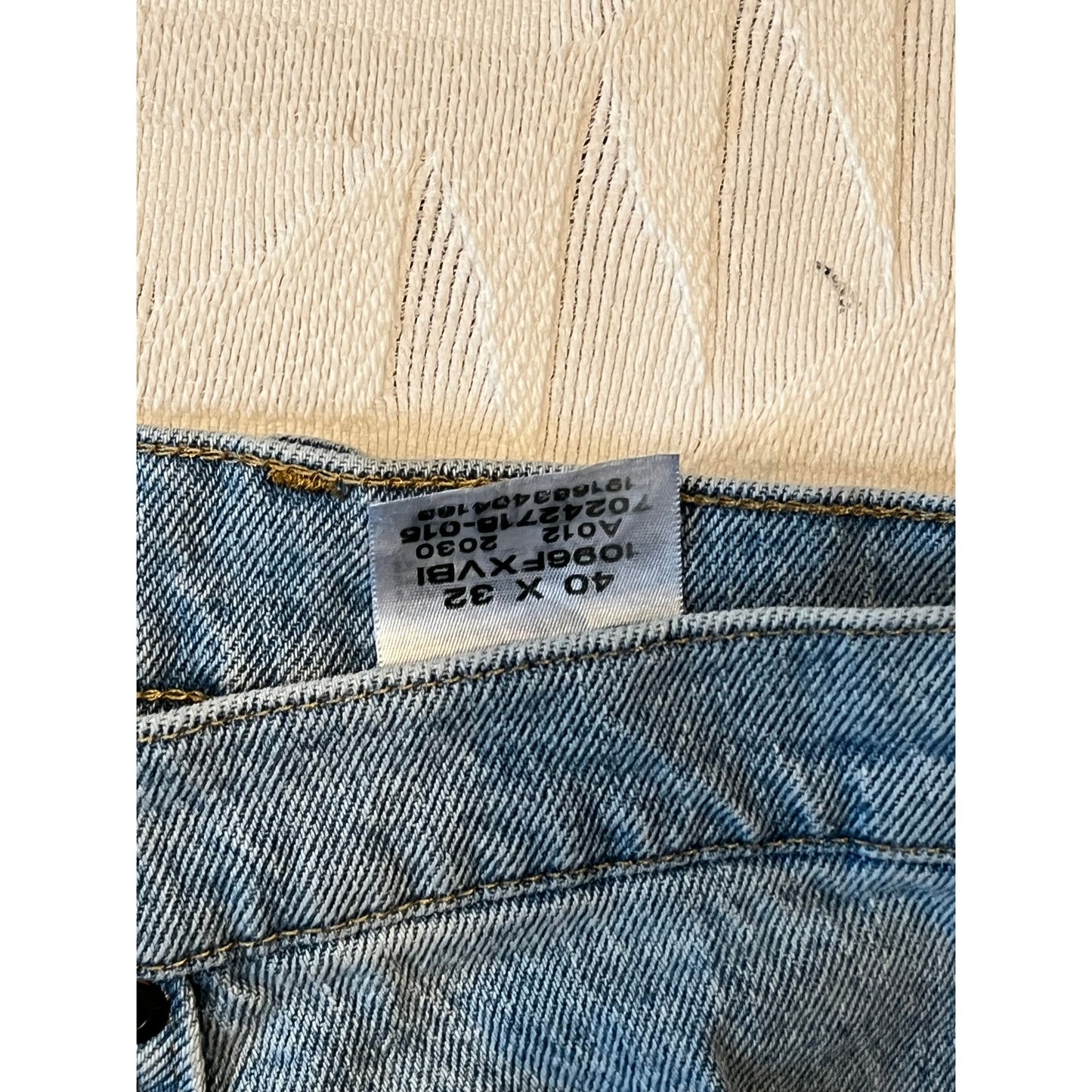 Wrangler Straight Fit Blue Jeans Mens 42x32