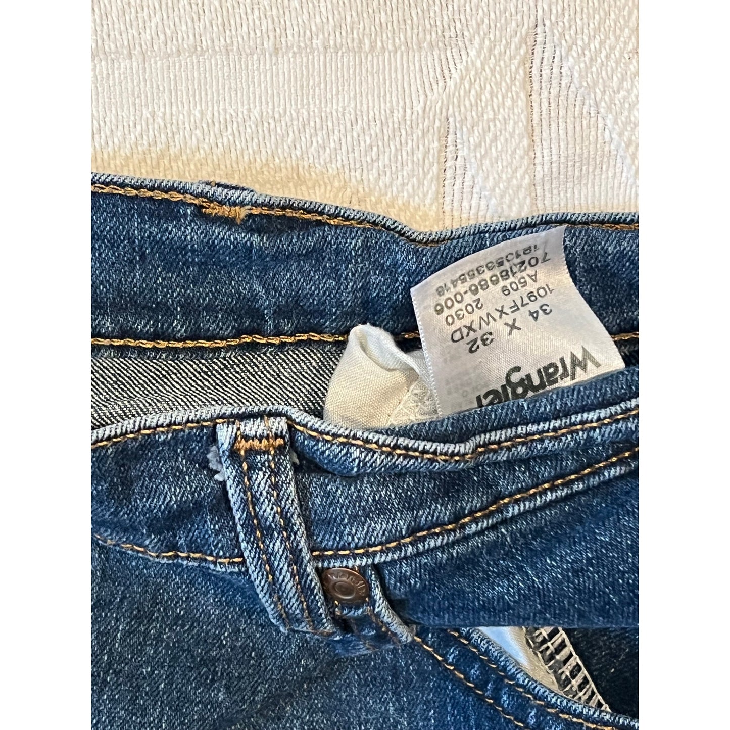 Wrangler Straight Fit Leg Jeans Mens 34x32