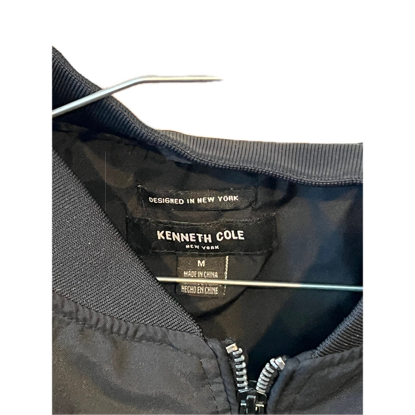 Veste aviateur Kenneth Cole Lite noire pour homme, taille M