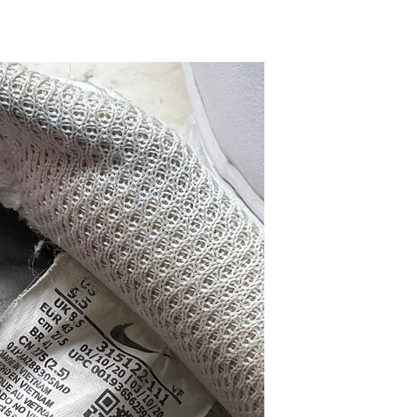 Nike White Air Force 1 Modelo 315122-111 Talla de Hombre 9.5