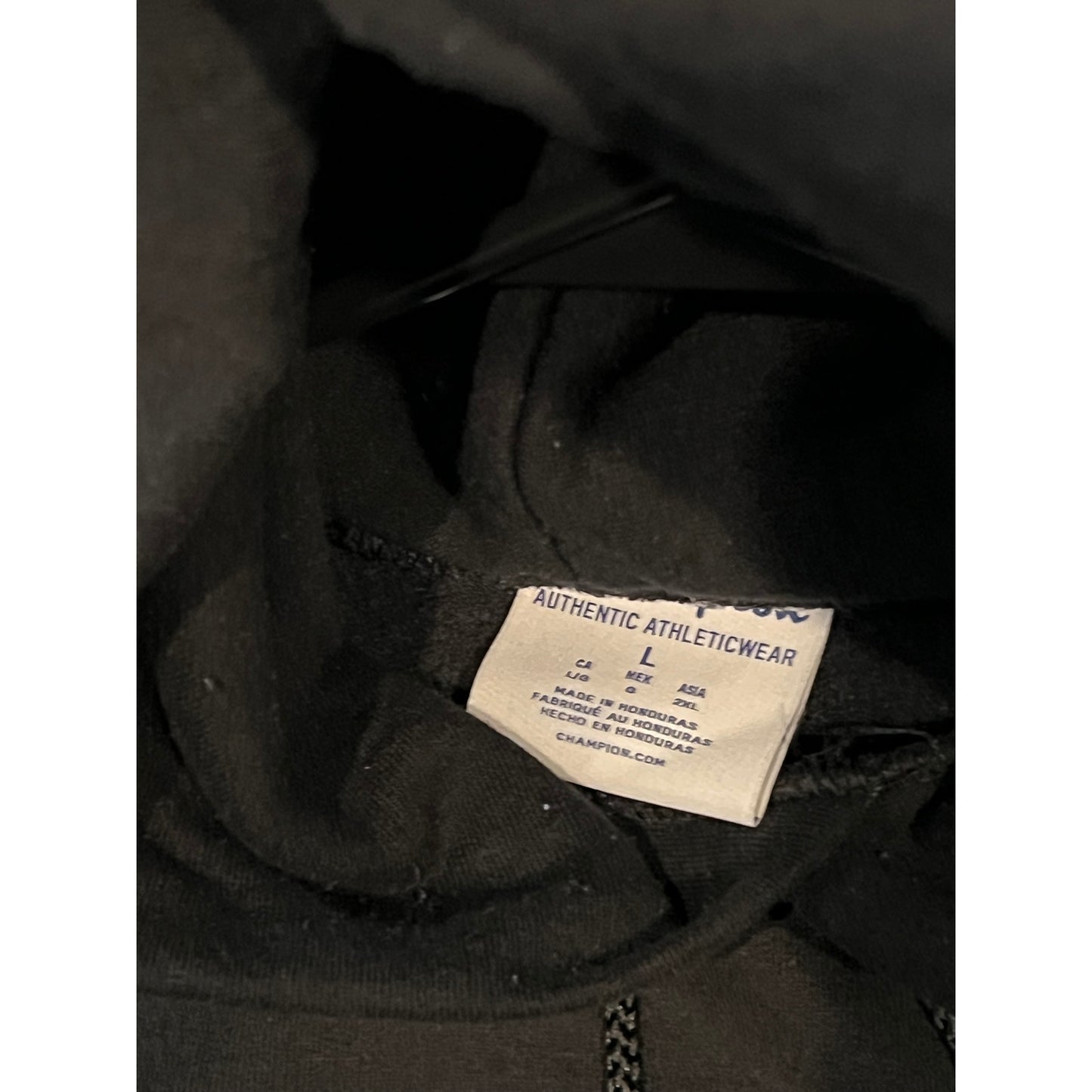Champion Gerald Black Hoodie, Men's Large