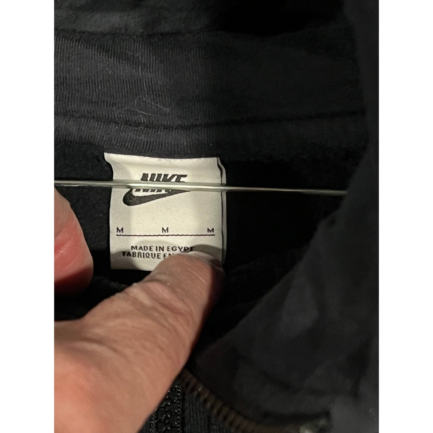 Sudadera con capucha Nike Negra con cremallera completa para hombre, Talla M