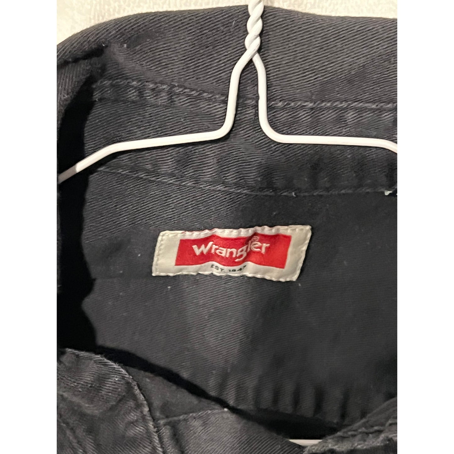 Wrangler Denim Like Long Sleeve Button Up Shirt Mens Med