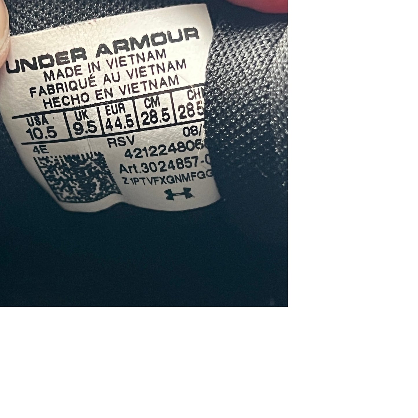 Under Armour 2022 Charged Asset 4 Noir Blanc Homme 10.5
