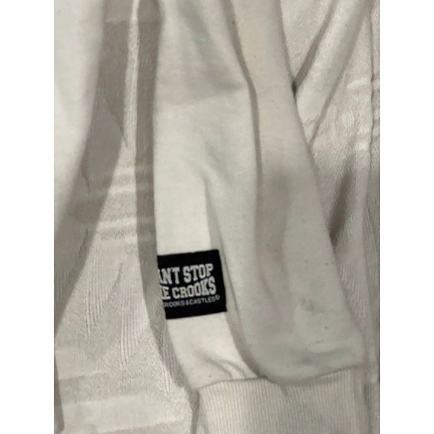 Crooks and Castles Cream White Hoodie Mens S
