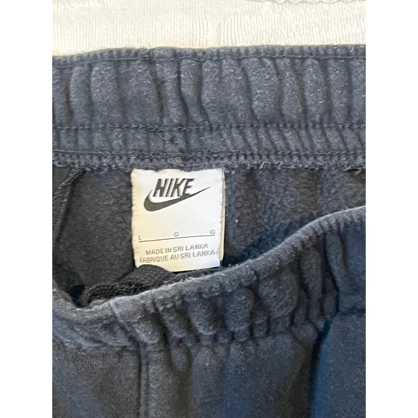Nike Black Cuffed Ankle Sweat Pants Mens Size L