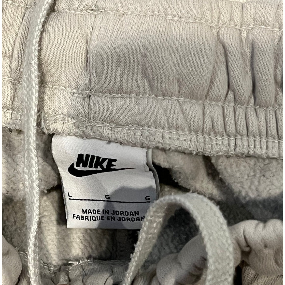 Nike White Cuffed Ankle Cargo Sweatpants Mens Size Large