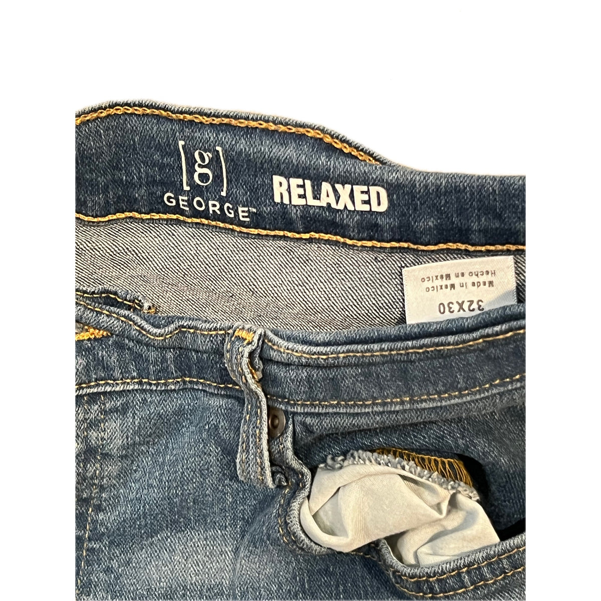 George Relaxed Blue Jeans Mens 32x30