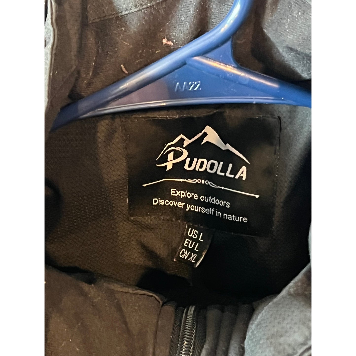 Pudolla Nylon Polyester Waterproof Jacket Mens L