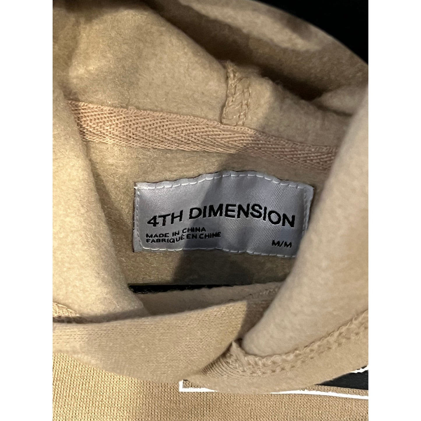 Sudadera con capucha para hombre 4th Dimension Streetwear, color beige, talla M