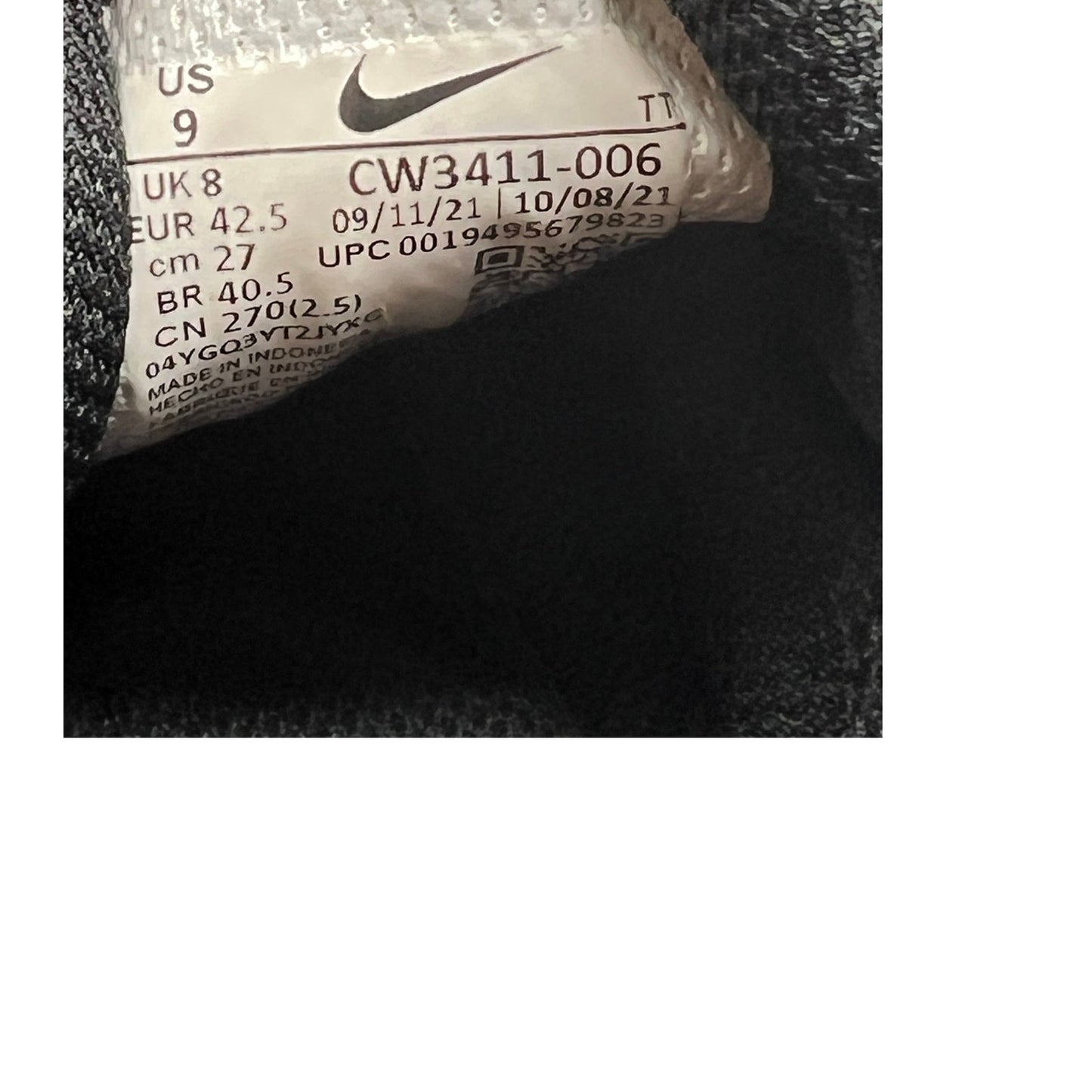 Nike Downshifter 11 Noir Blanc Homme 9
