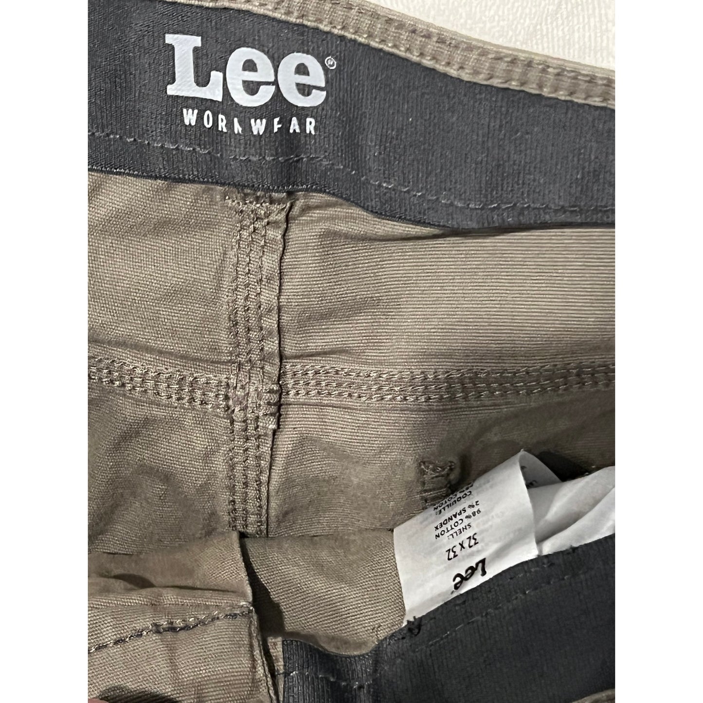 Lee Workwear Khaki Beige Jeans Mens 32x32