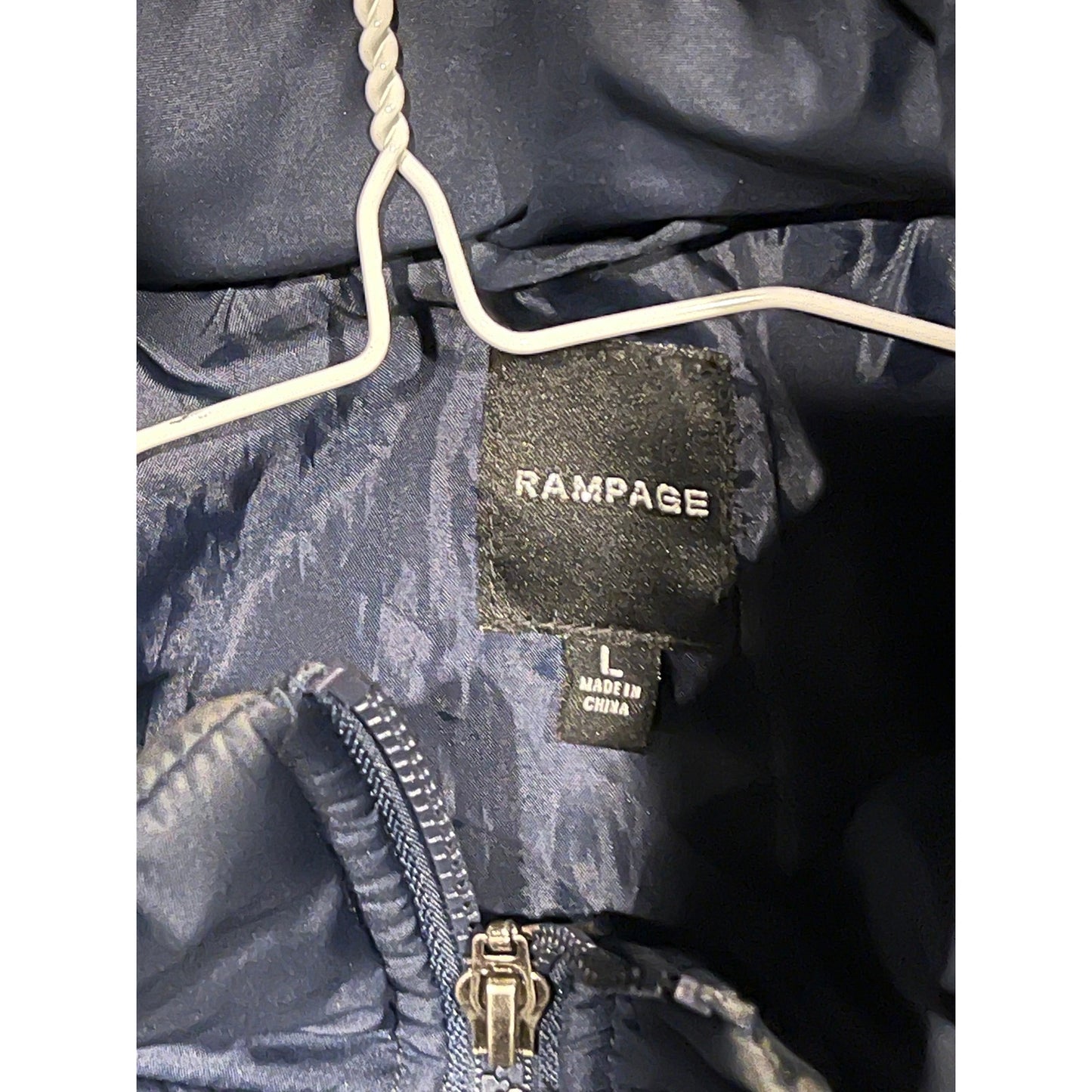 Rampage Thigh Length Hooded Faux Fur Puffer Jacket Womans L