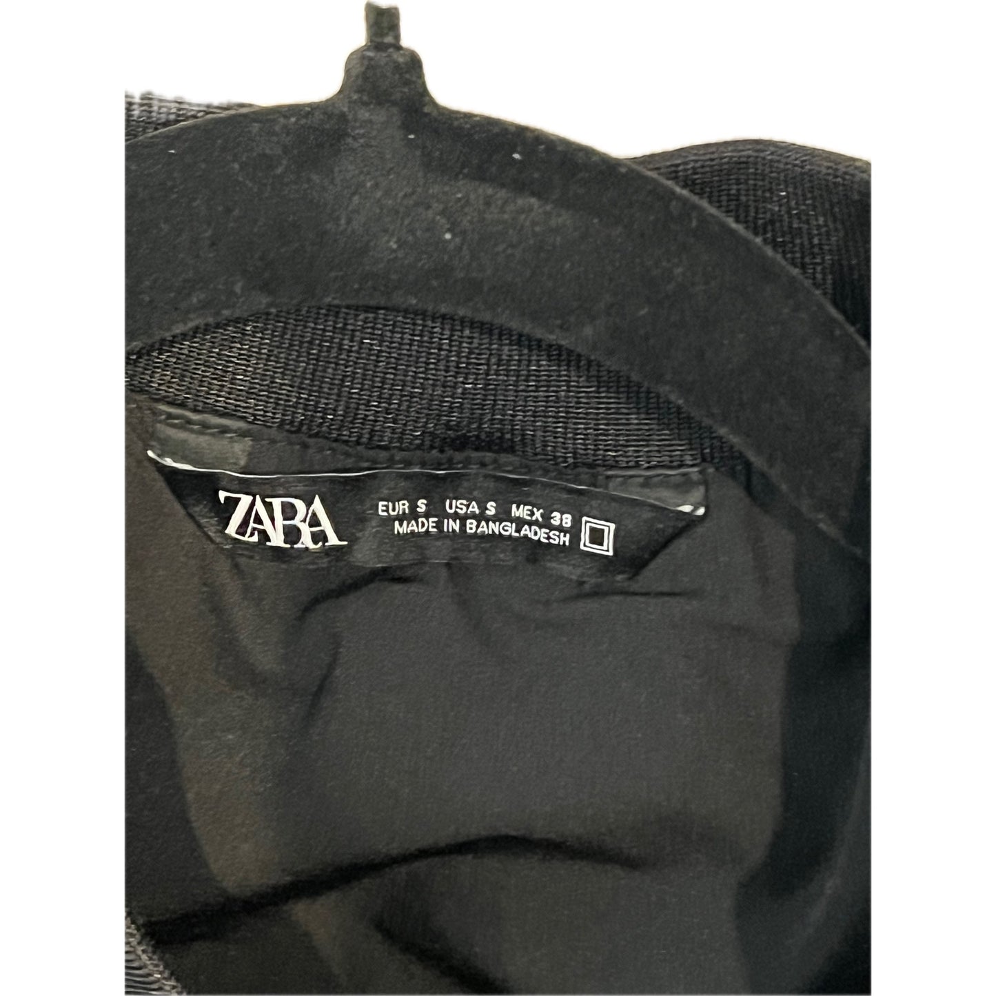 Zara Dnwr Black Bomber Jacket Mens S