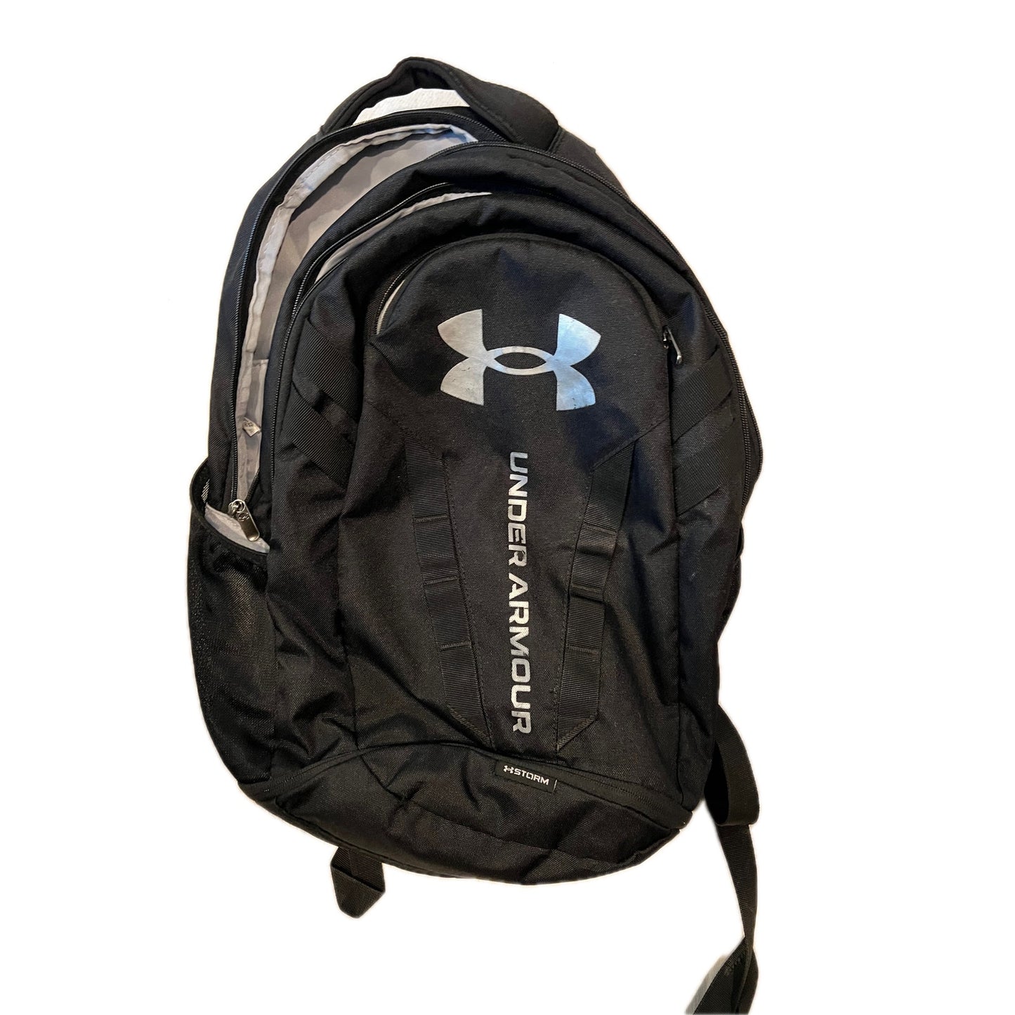 Under Armour Black Silver Hustle 5.0 Backpack