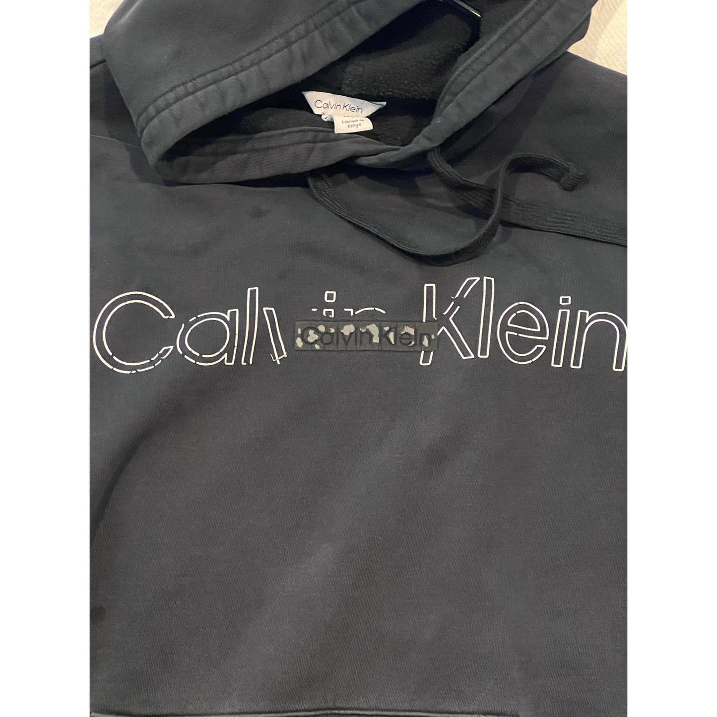 Sweat à capuche Calvin Klein noir