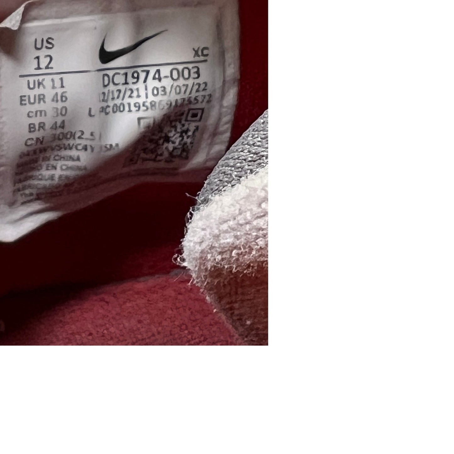 Nike PG 6 Bred Hommes 12 Rouge Noir