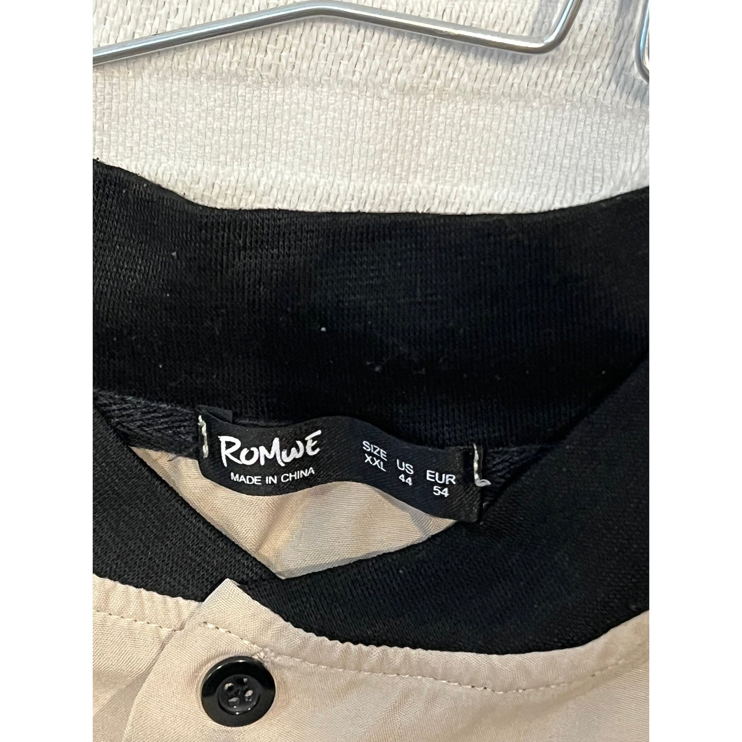 ROMWE Japan 23 Baseball Jersey Shirt XXL - Beige/Black