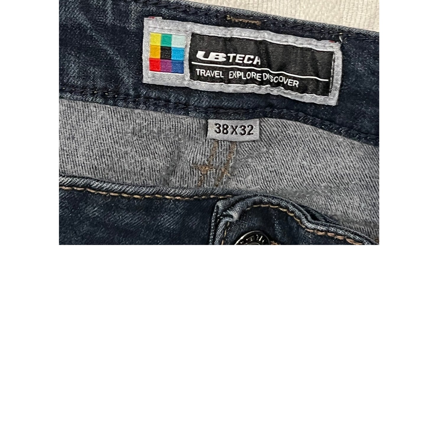 UB Tech Jeans Rectos Azules Hombre 38x32