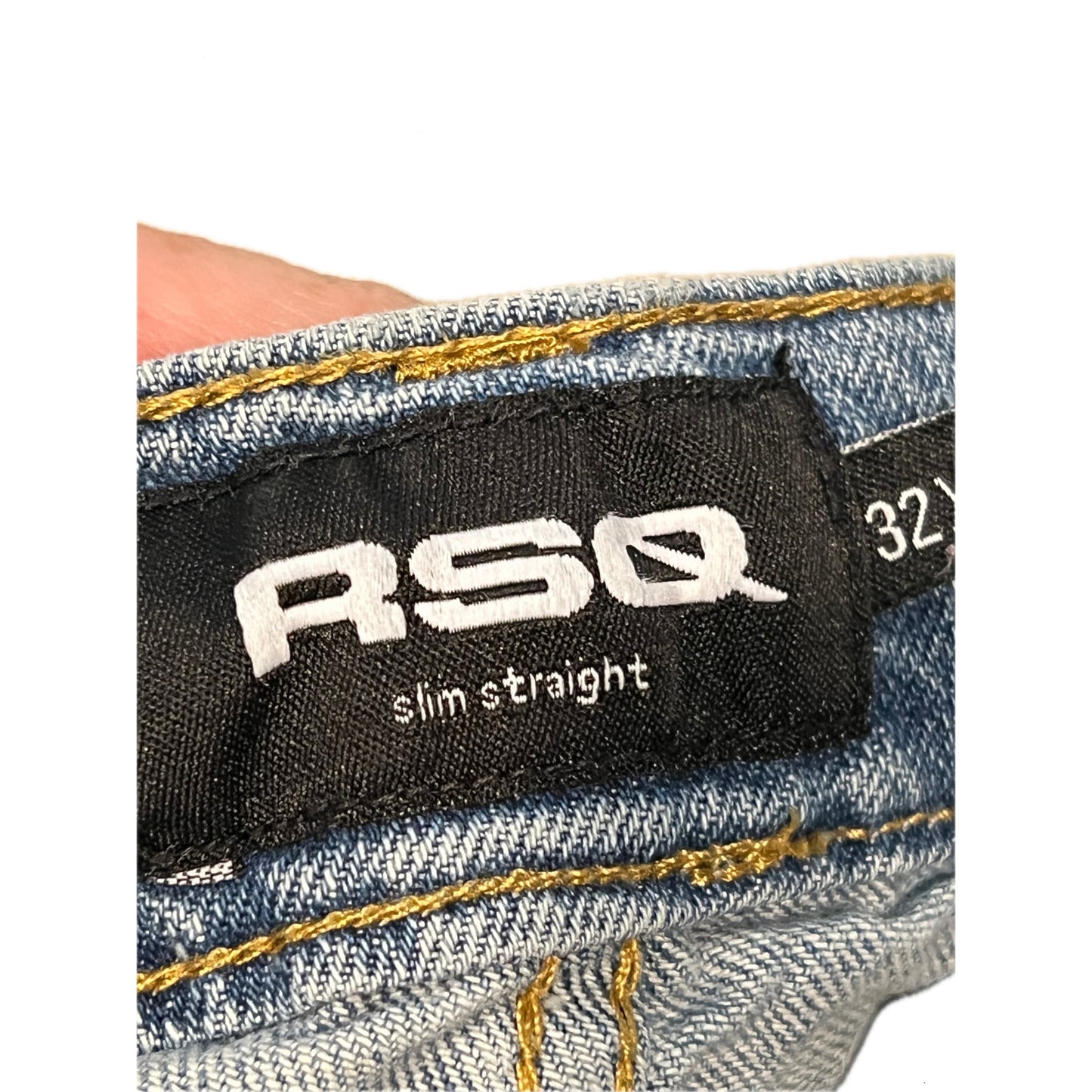 RSQ Slim Straight Blue Jeans 32x32