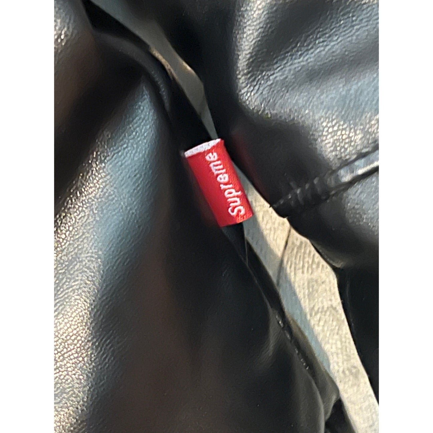 Supreme x The North Face Leather Nuptse jacket Black Mens XL